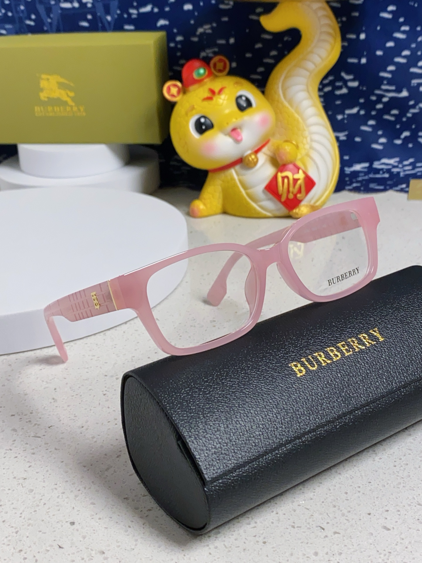  burberry巴宝莉 2025新款B家高颜值眼镜框女可配度数大框素颜神器显瘦防蓝光平光镜 女士光学