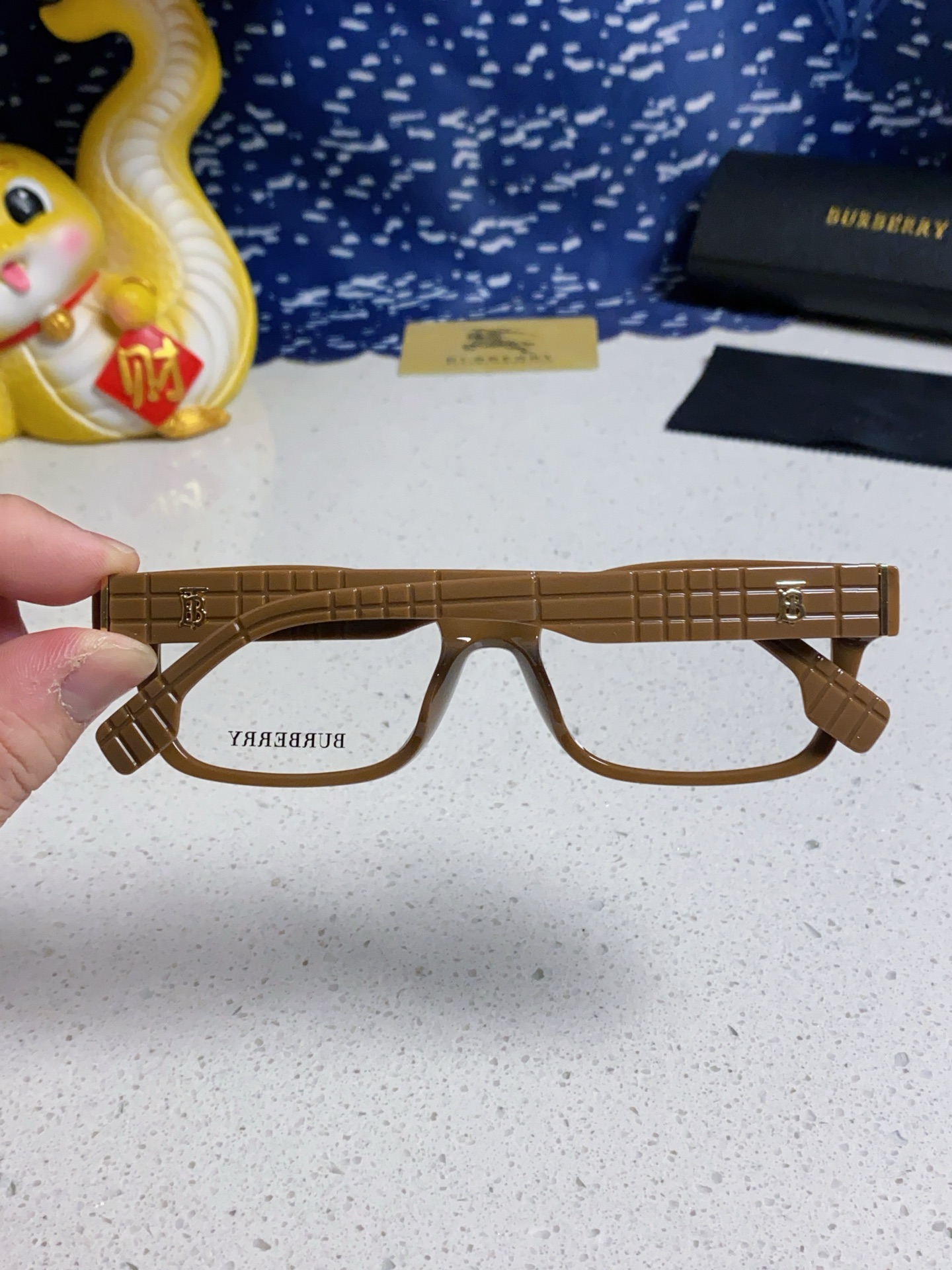  burberry巴宝莉 2025新款B家高颜值眼镜框女可配度数大框素颜神器显瘦防蓝光平光镜 女士光学