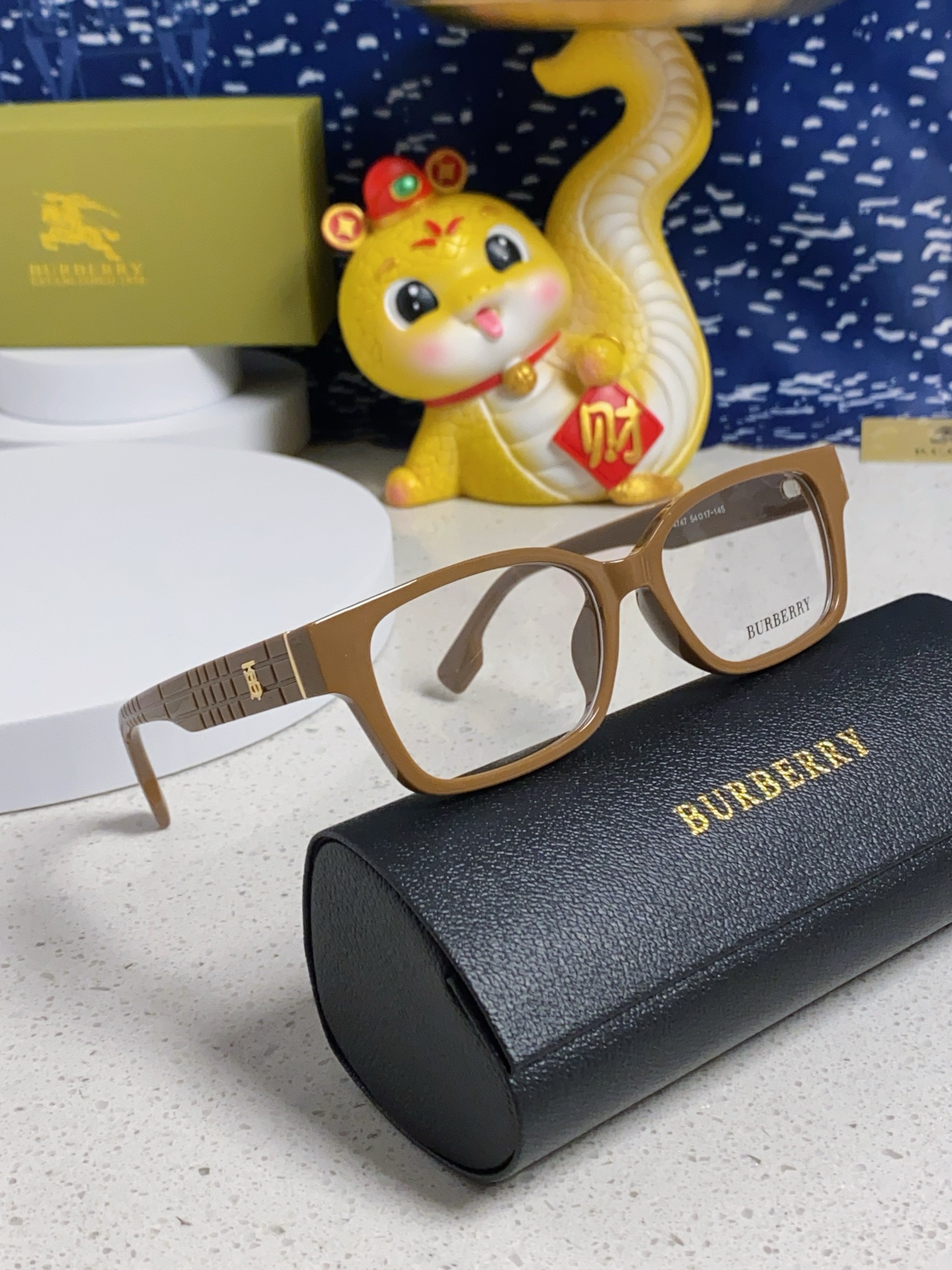  burberry巴宝莉 2025新款B家高颜值眼镜框女可配度数大框素颜神器显瘦防蓝光平光镜 女士光学