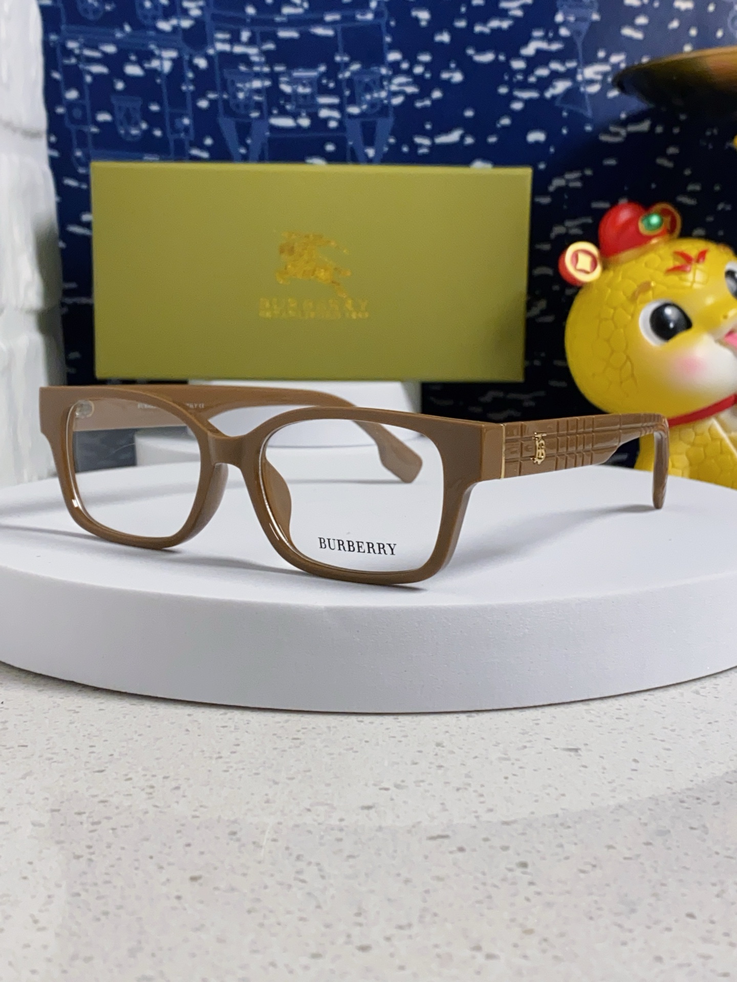  burberry巴宝莉 2025新款B家高颜值眼镜框女可配度数大框素颜神器显瘦防蓝光平光镜 女士光学