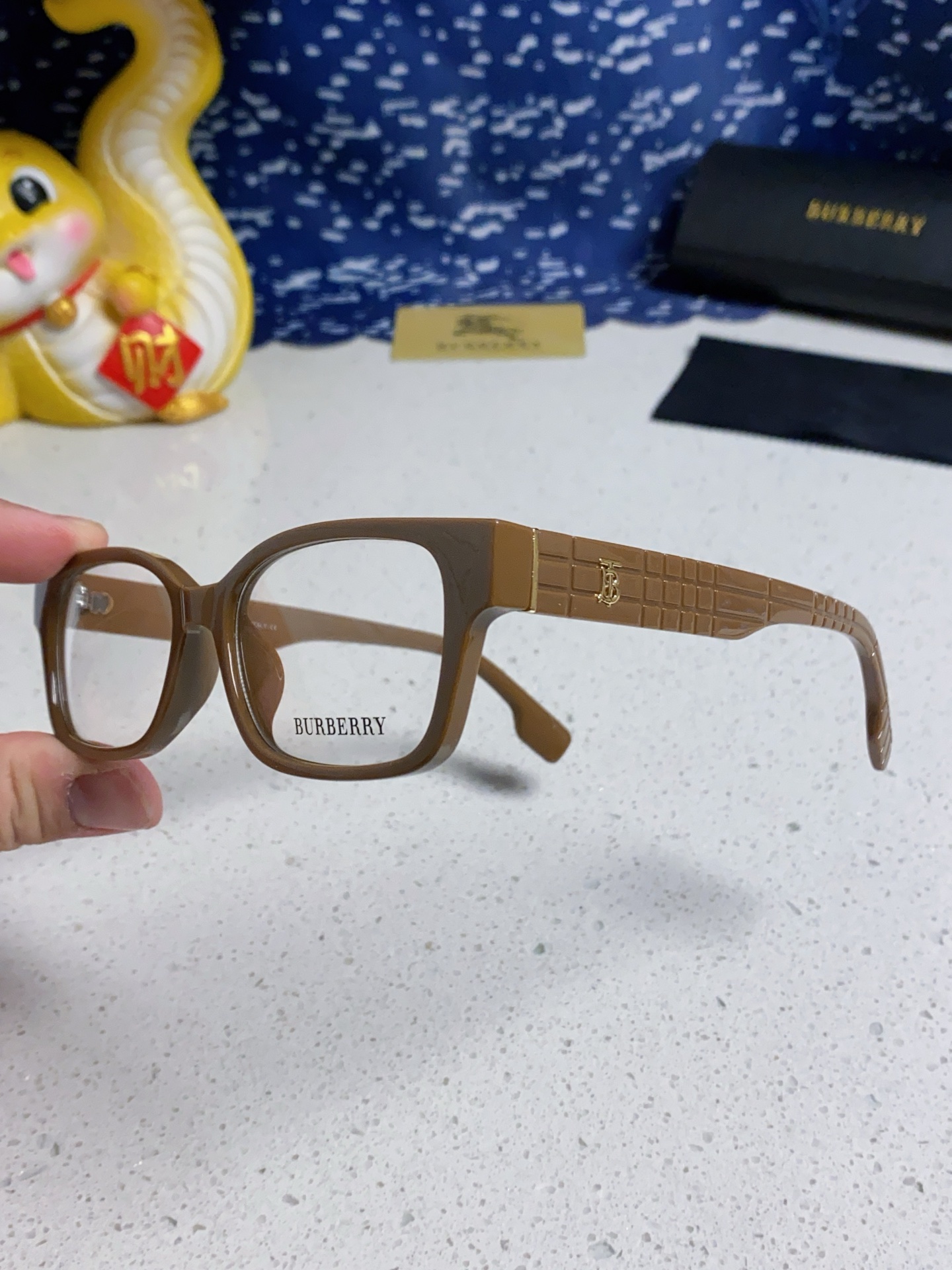  burberry巴宝莉 2025新款B家高颜值眼镜框女可配度数大框素颜神器显瘦防蓝光平光镜 女士光学
