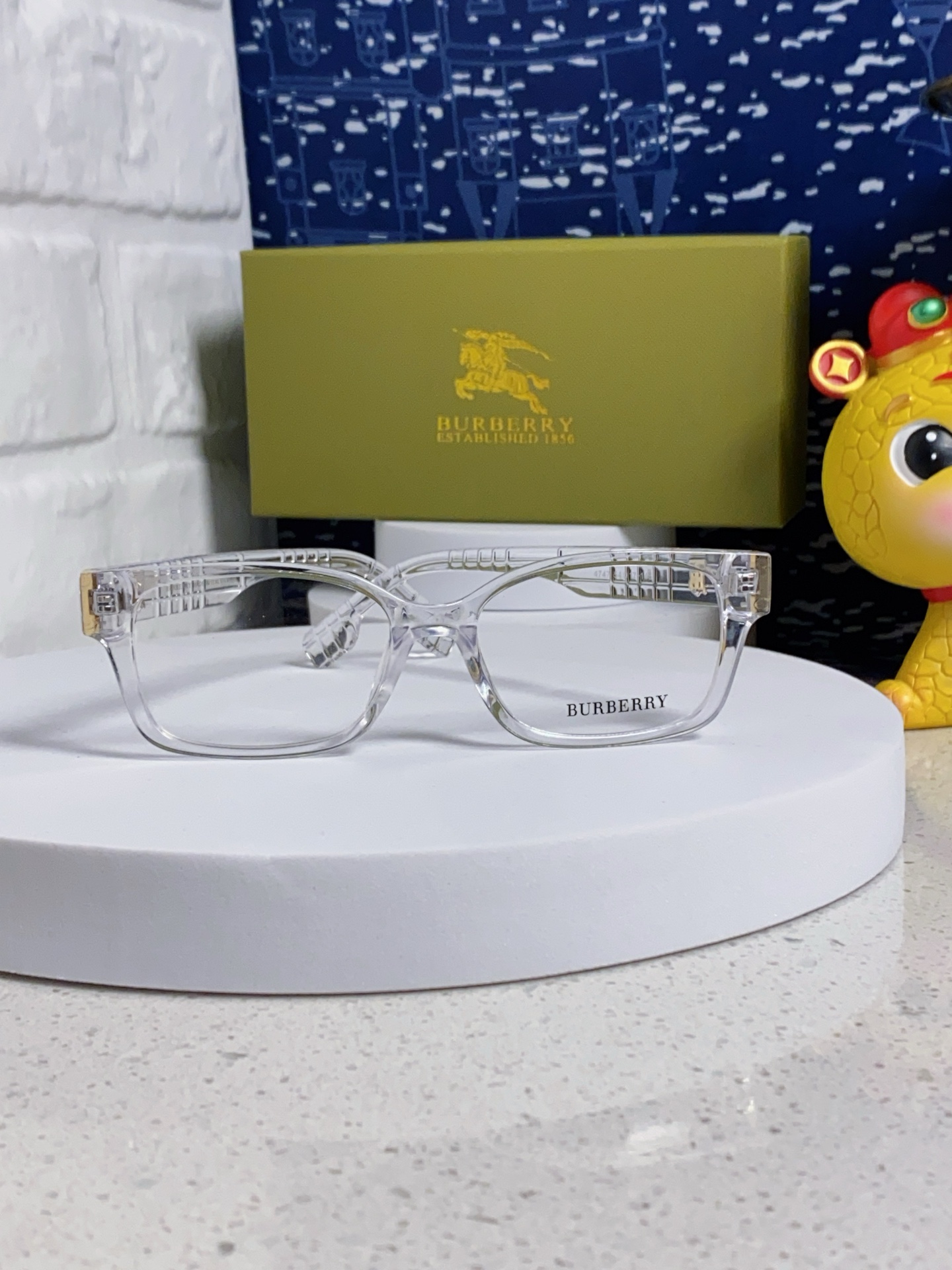 burberry巴宝莉 2025新款B家高颜值眼镜框女可配度数大框素颜神器显瘦防蓝光平光镜 女士光学