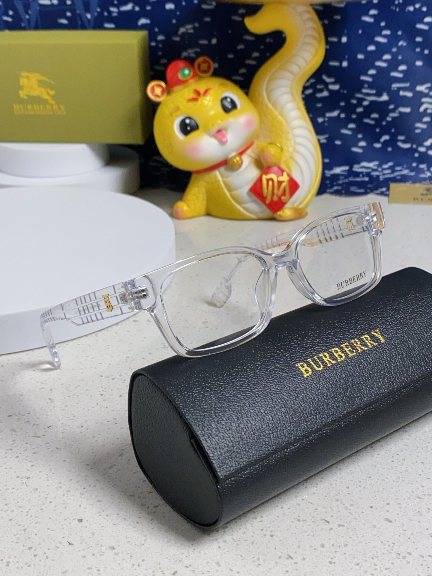  burberry巴宝莉 2025新款B家高颜值眼镜框女可配度数大框素颜神器显瘦防蓝光平光镜 女士光学