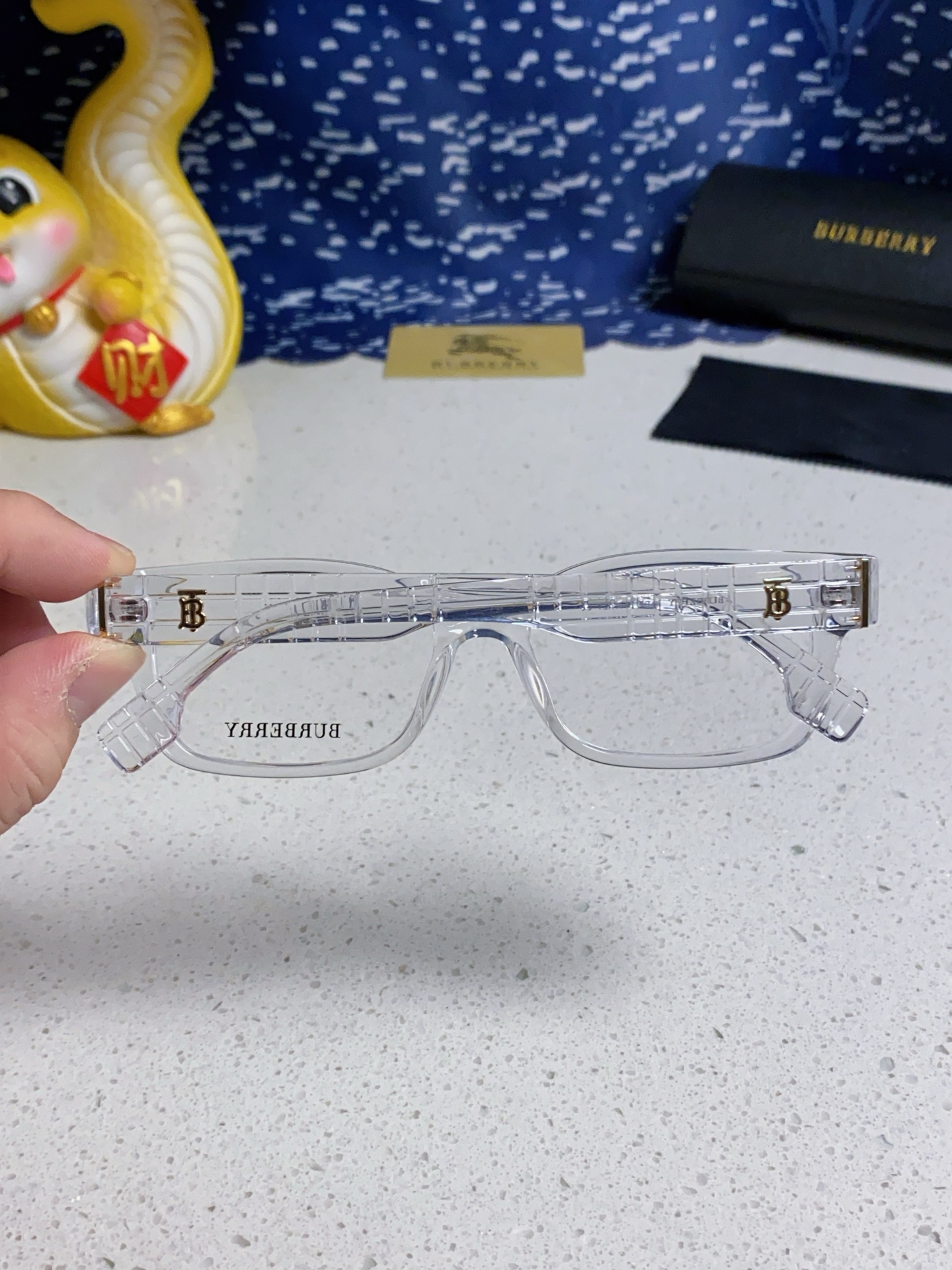  burberry巴宝莉 2025新款B家高颜值眼镜框女可配度数大框素颜神器显瘦防蓝光平光镜 女士光学