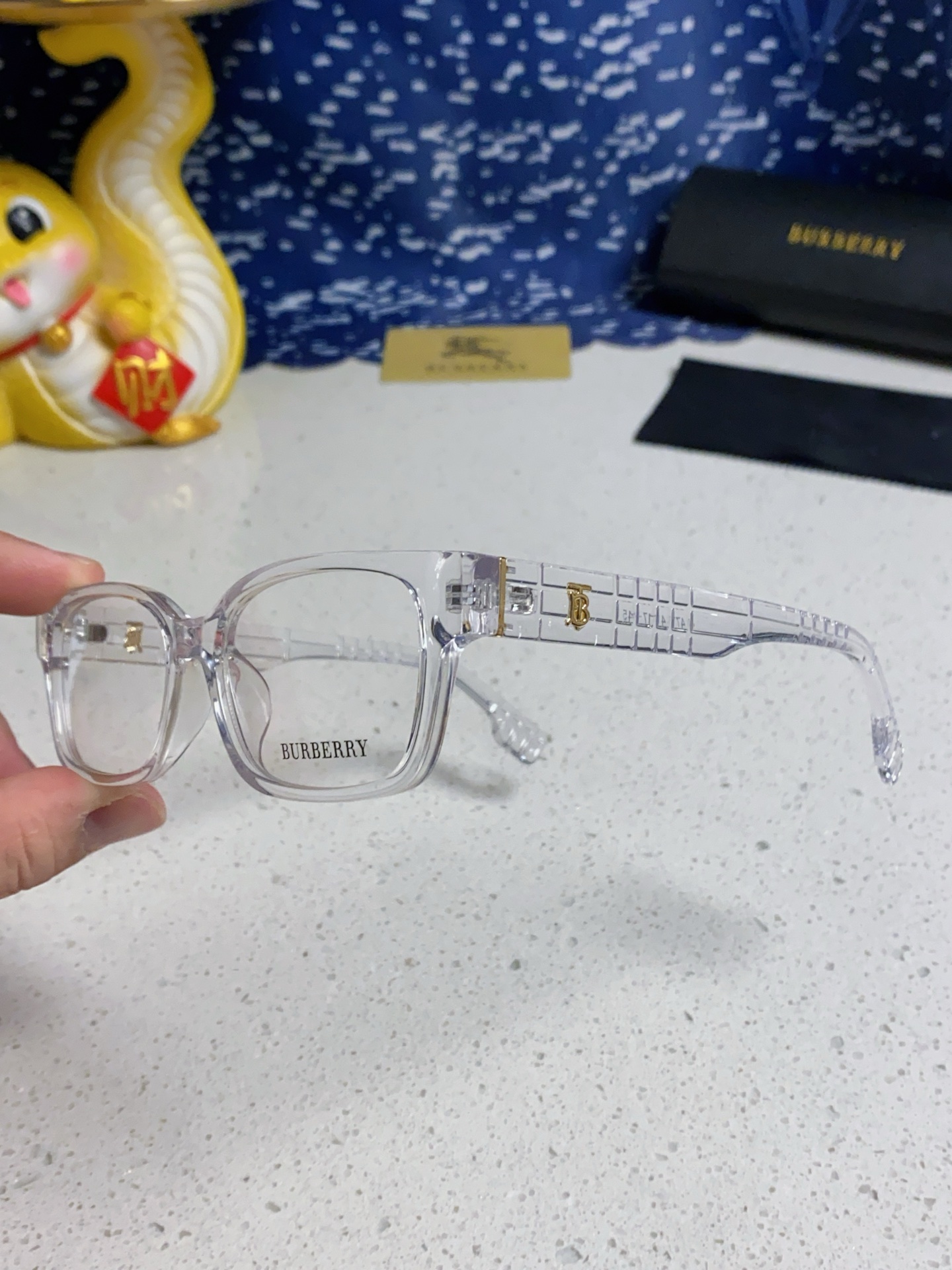  burberry巴宝莉 2025新款B家高颜值眼镜框女可配度数大框素颜神器显瘦防蓝光平光镜 女士光学