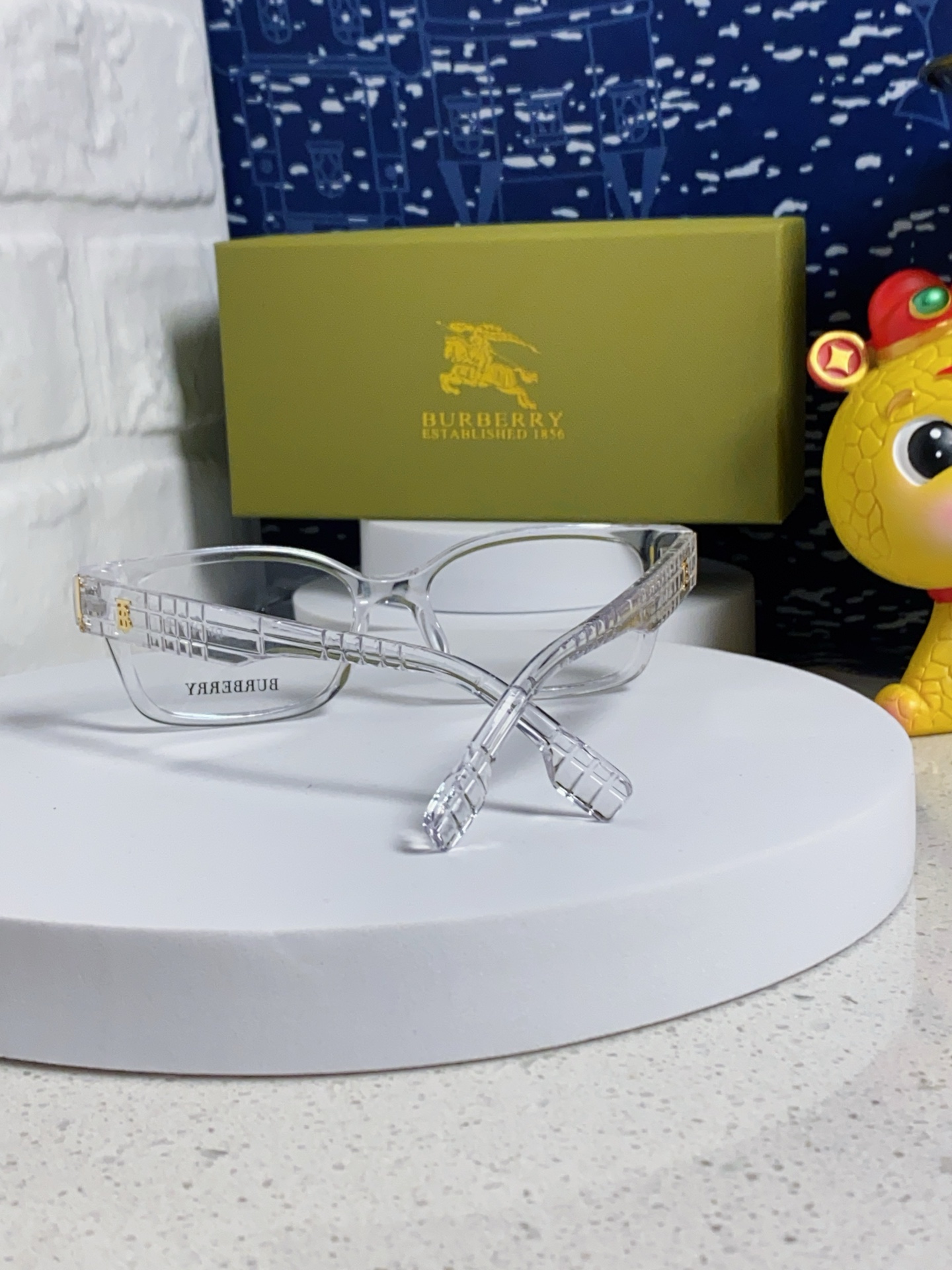  burberry巴宝莉 2025新款B家高颜值眼镜框女可配度数大框素颜神器显瘦防蓝光平光镜 女士光学