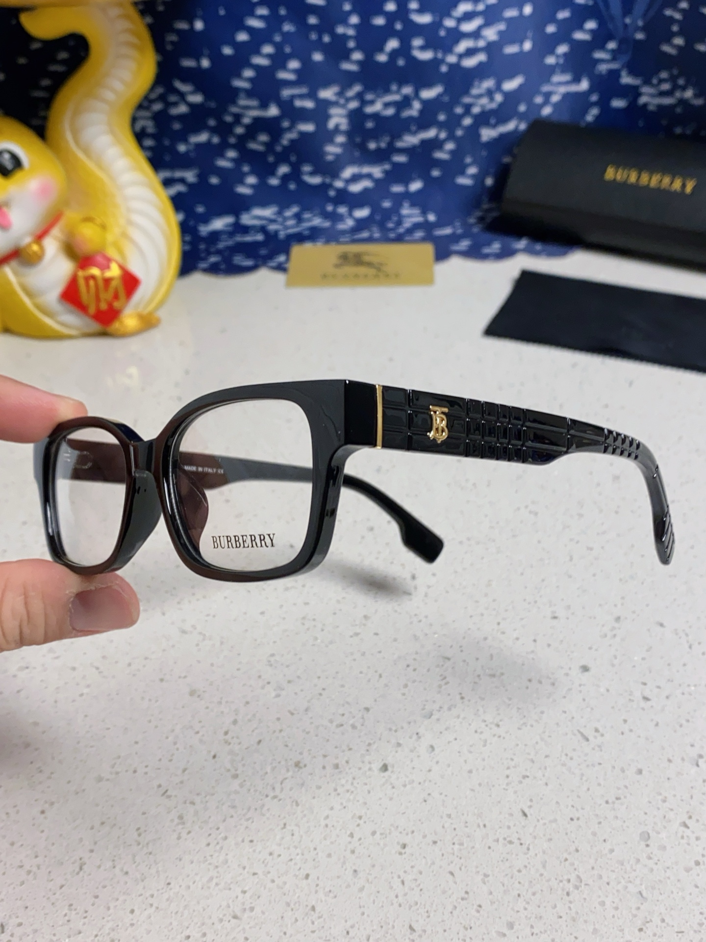  burberry巴宝莉 2025新款B家高颜值眼镜框女可配度数大框素颜神器显瘦防蓝光平光镜 女士光学