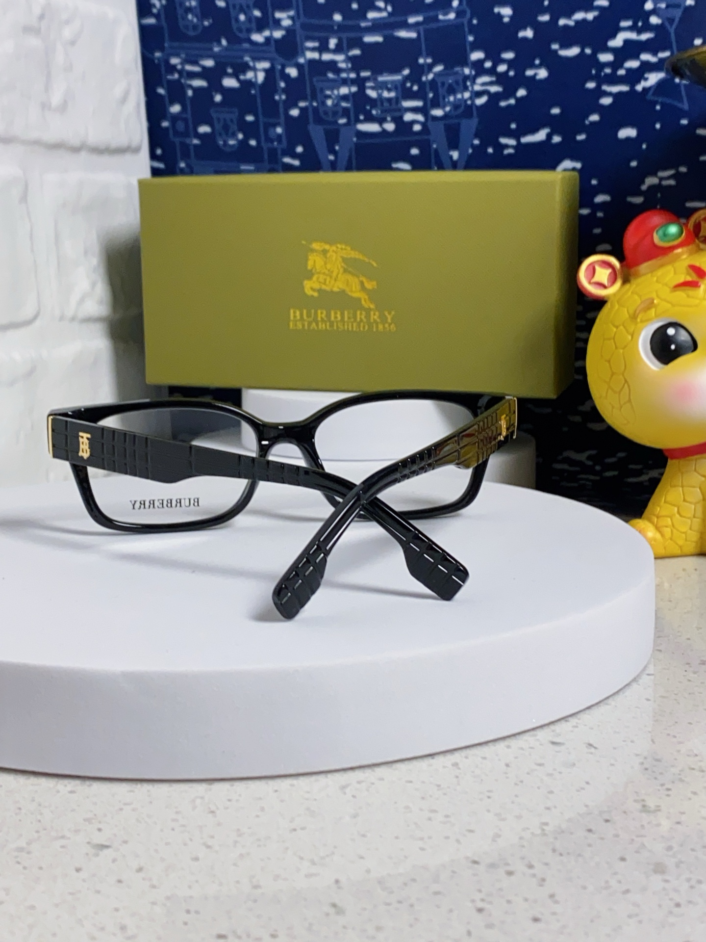  burberry巴宝莉 2025新款B家高颜值眼镜框女可配度数大框素颜神器显瘦防蓝光平光镜 女士光学