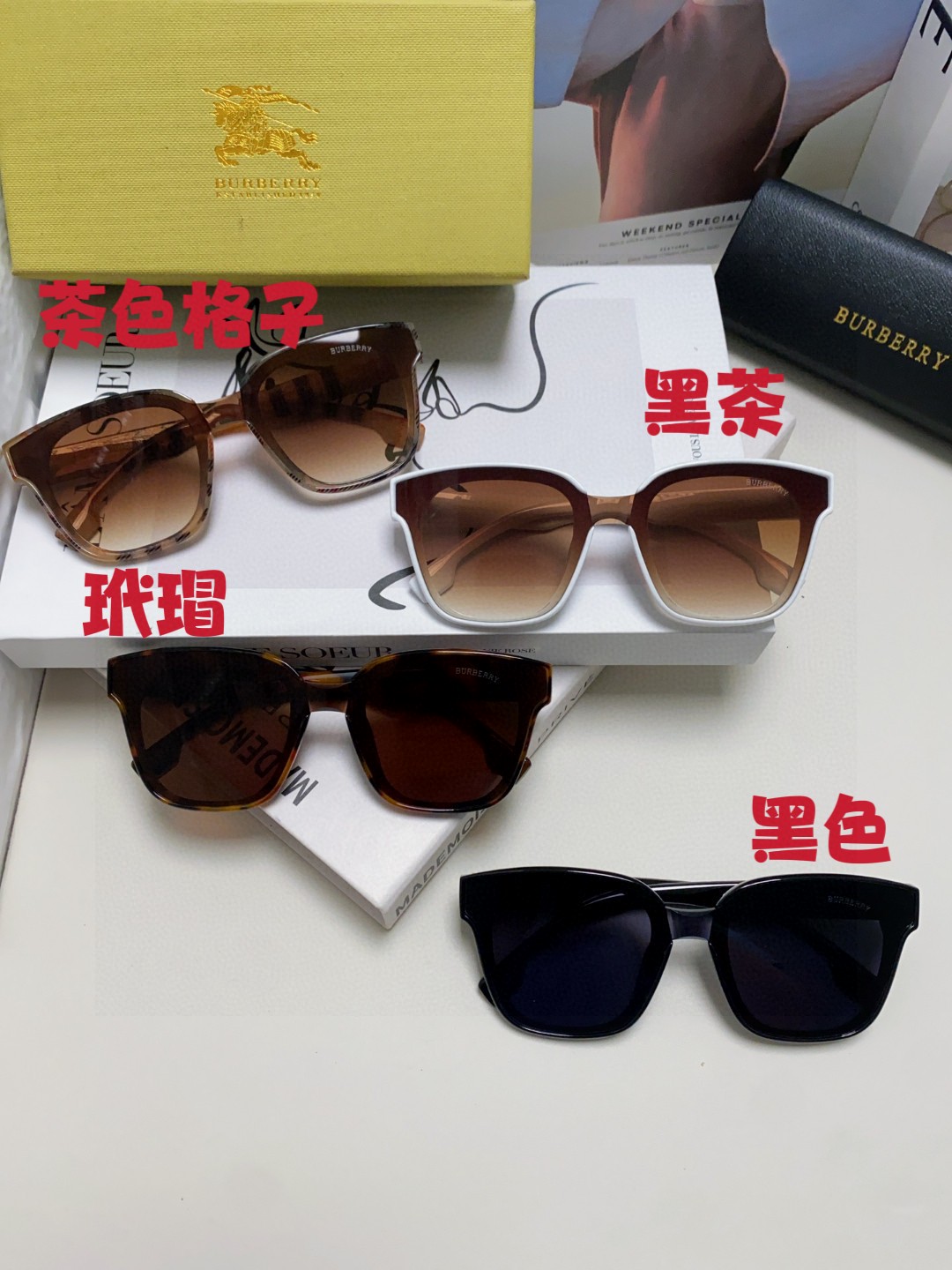  Burberry巴宝莉 2025新款时尚复古个性 舒适前卫太阳镜墨镜高质感潮酷高质感男女通用 BE54
