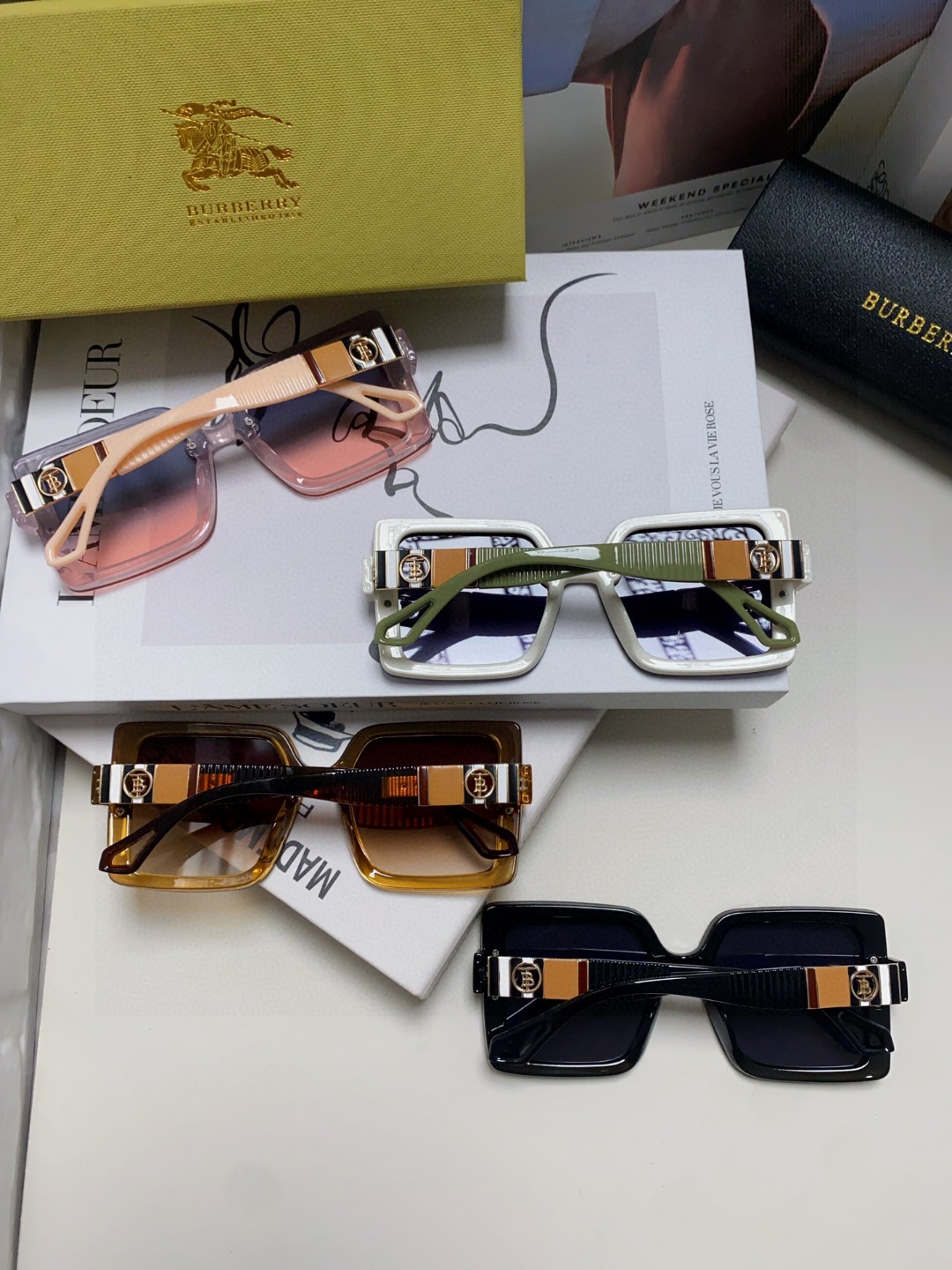  Burberry巴宝莉 2025新款潮墨镜女韩版潮防紫外线眼镜网红开车大脸显瘦高级感ins 时尚范