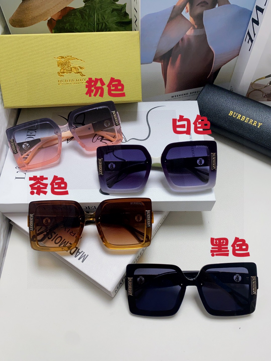  Burberry巴宝莉 2025新款潮墨镜女韩版潮防紫外线眼镜网红开车大脸显瘦高级感ins 时尚范