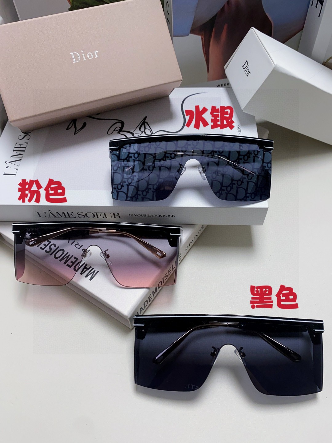  Dior迪奥 代购新款D家墨镜女大框字母logo时尚太阳镜CLUB M1U男女通用 
