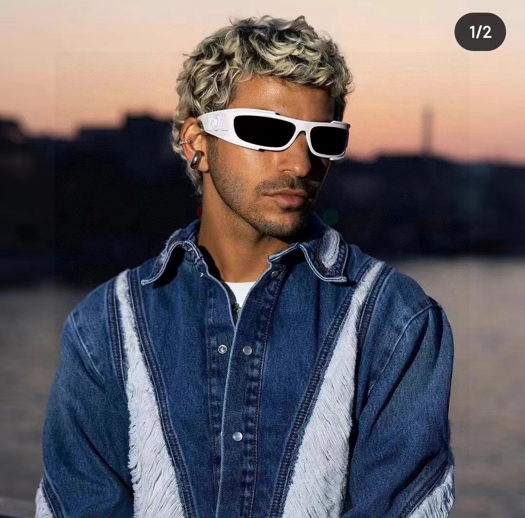  范思哲（Versace）欧美专柜流行时尚男士飞行员式 全框墨镜 