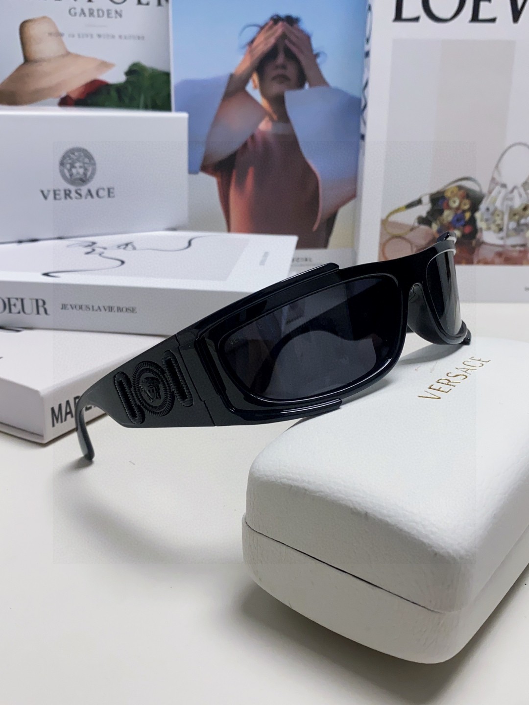  范思哲（Versace）欧美专柜流行时尚男士飞行员式 全框墨镜 