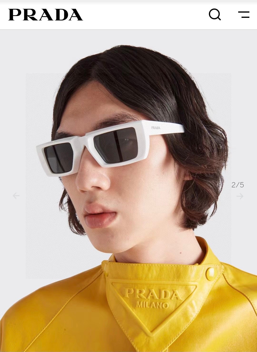  PRADA普拉达 25夏季新立体方框太阳欧美墨镜男陆柯燃同款Runway新徒步方框SPR24Y太阳眼镜
