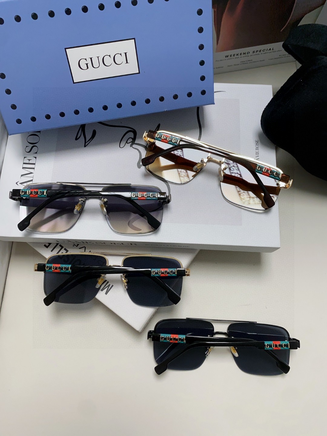 Gucci古奇 2025官方早春新款，男士太阳镜众多明星同款色‼️‼️新款大框墨镜 ，🌈🌈宝丽来超清太