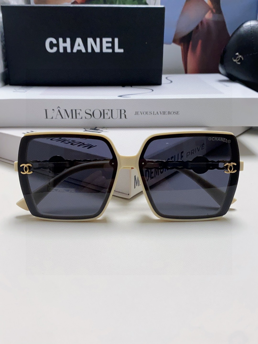  Chanel香奈儿2025新款偏光太阳镜时尚女士墨镜小香风同款编织链条镜腿潮流遮阳防晒