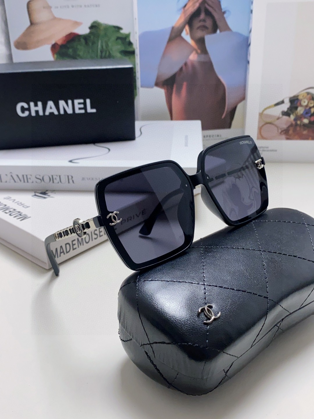  Chanel香奈儿2025新款偏光太阳镜时尚女士墨镜小香风同款编织链条镜腿潮流遮阳防晒