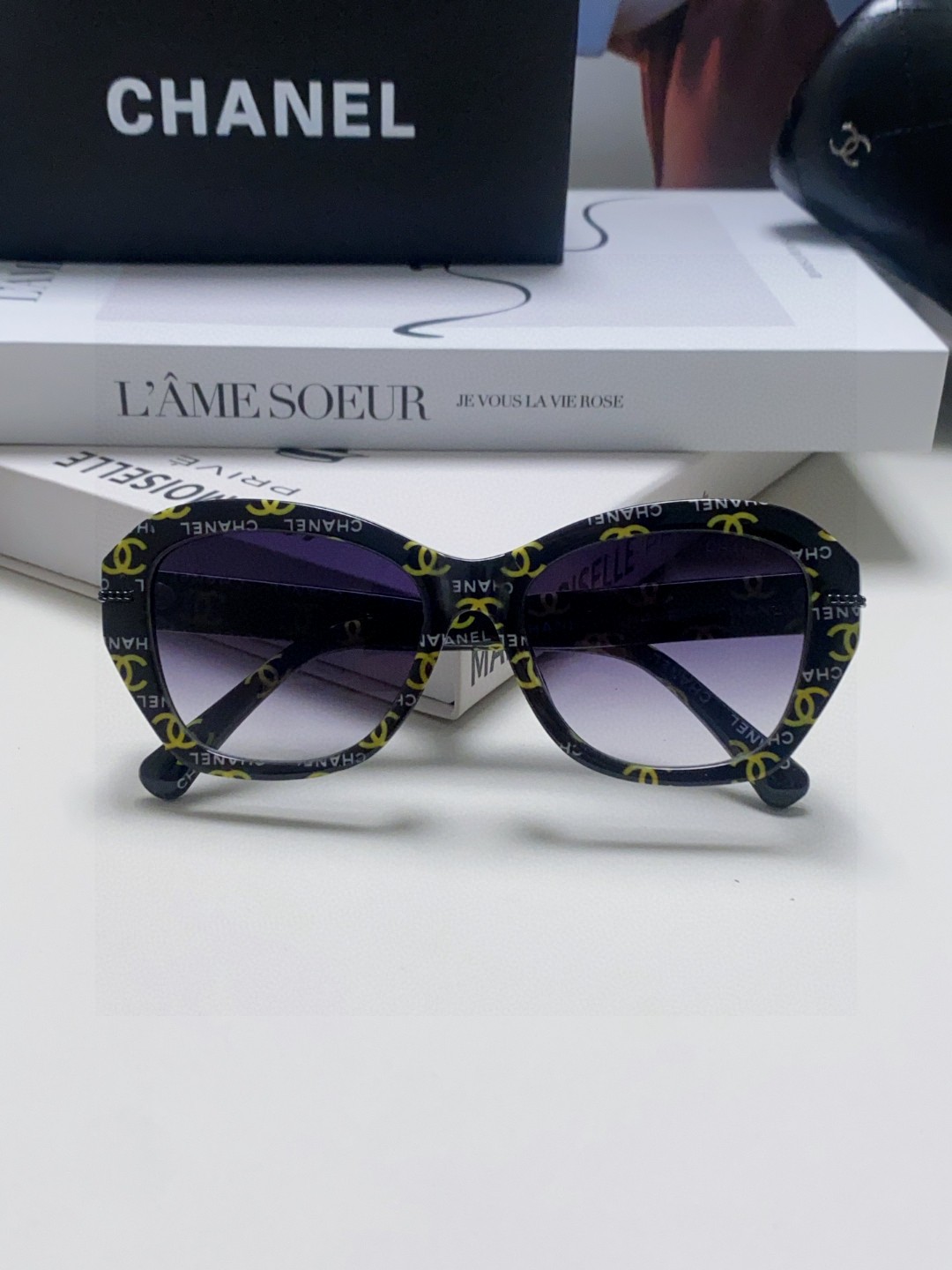  Chanel香奈儿 2025小香墨镜链条腿蝶形大脸显瘦简约个性太阳镜方小红书高级 