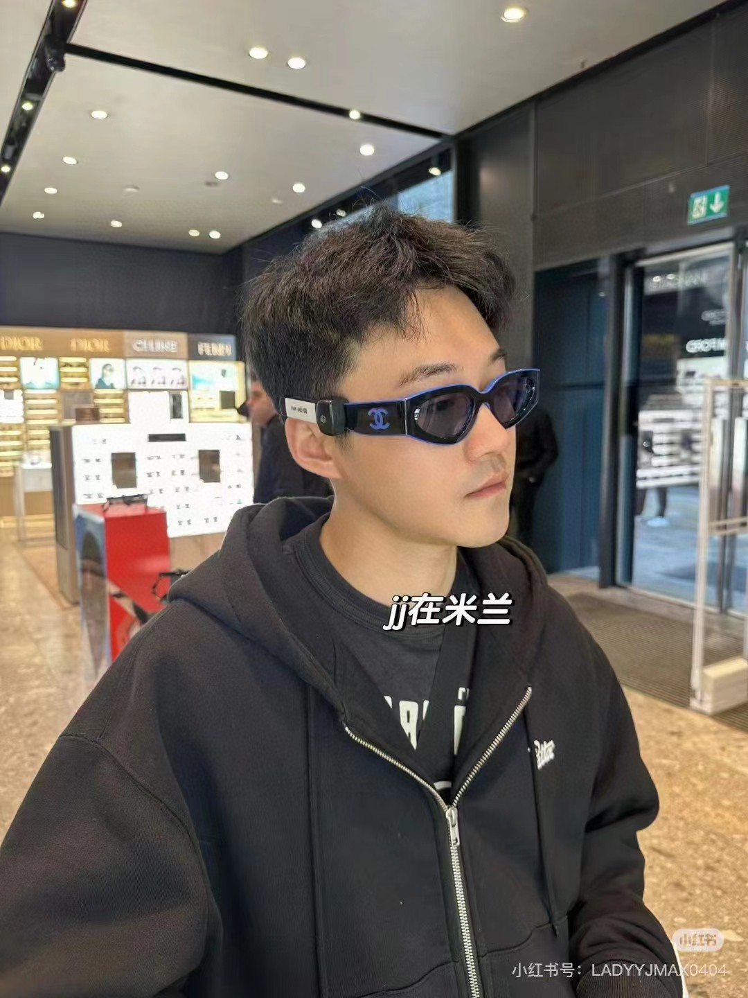  Chanel香奈儿 2025新款墨镜猫眼太阳镜窄框女韩版24SS镜框熊猫黑白配色新款 女款