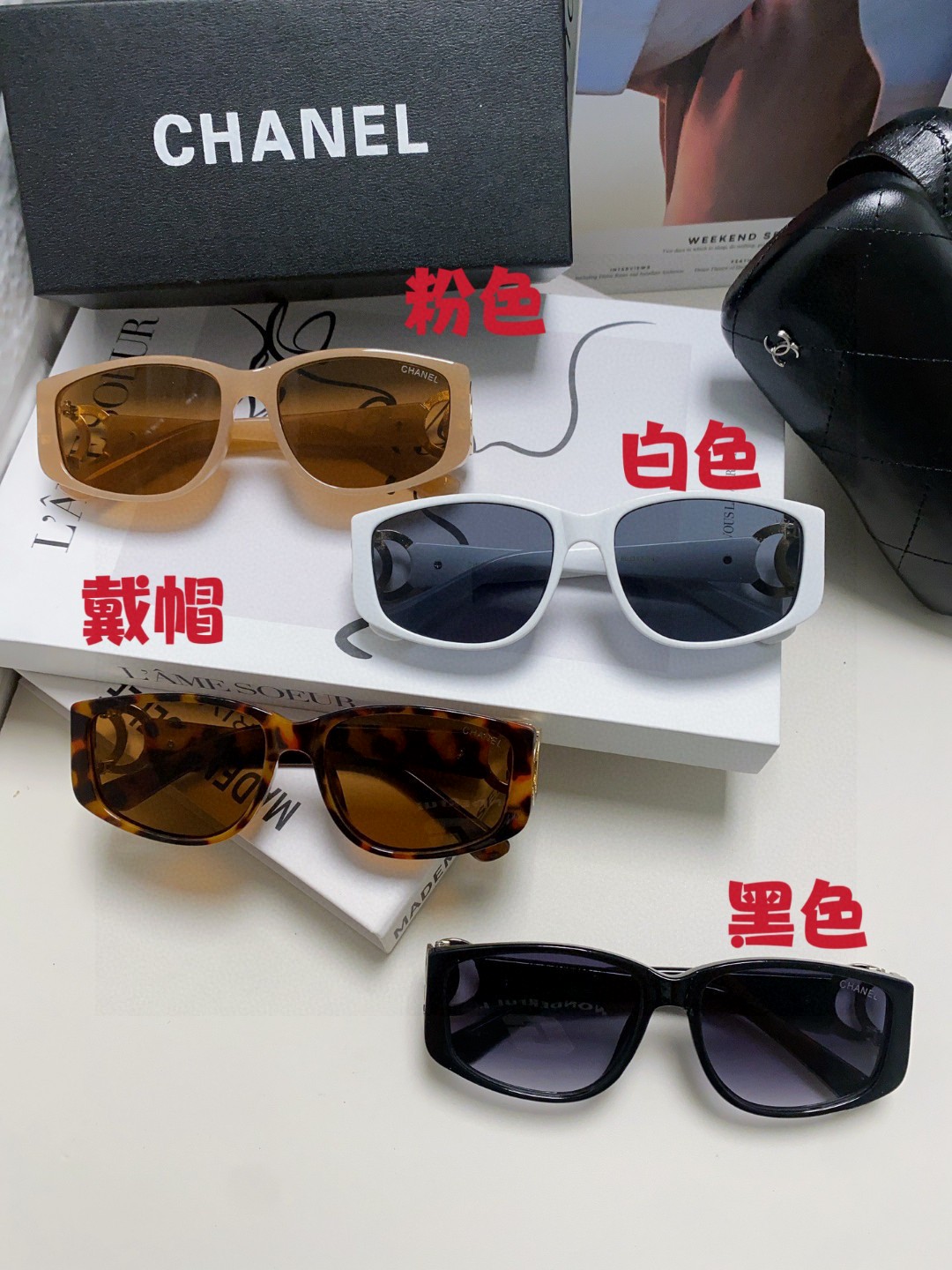 CHANEL香奈儿 双C大logoY2K中古墨镜VINTAGE太阳眼镜  时尚优雅黑框金属墨镜男女wo