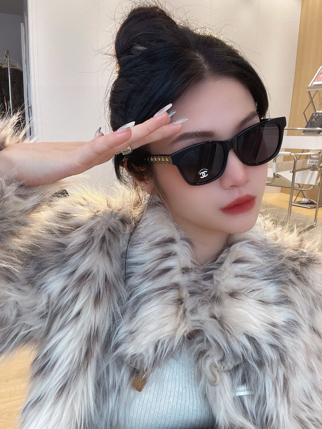  Chanel香奈儿 新款菱格logo墨镜 太阳眼镜男女通用  CH5484 