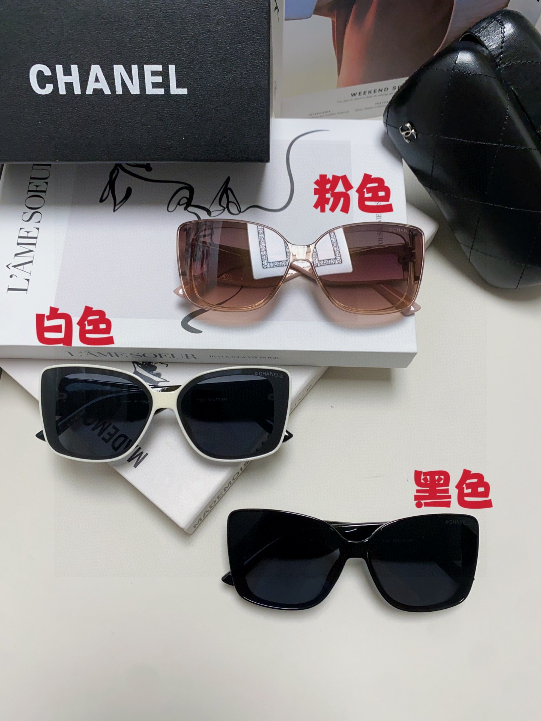  Chanel香奈儿 2025新款显脸太阳镜大牌小防 潮流款同款大LOGO女士墨镜 