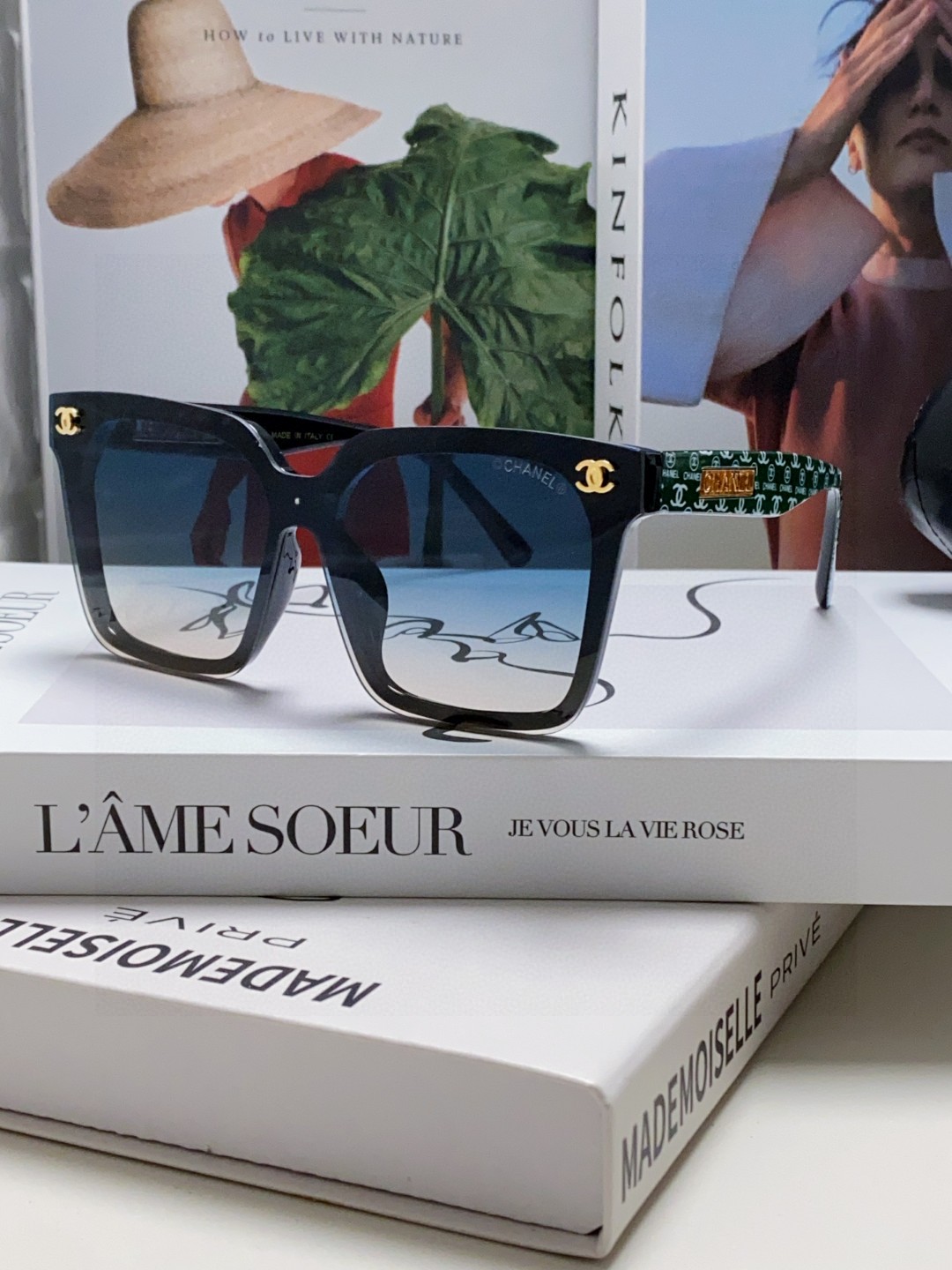  Chanel香奈儿 太阳镜🕶️圆脸宝看过来，超遮肉肉脸，显脸小川小香风25新款大方框墨镜百搭显瘦，巨显