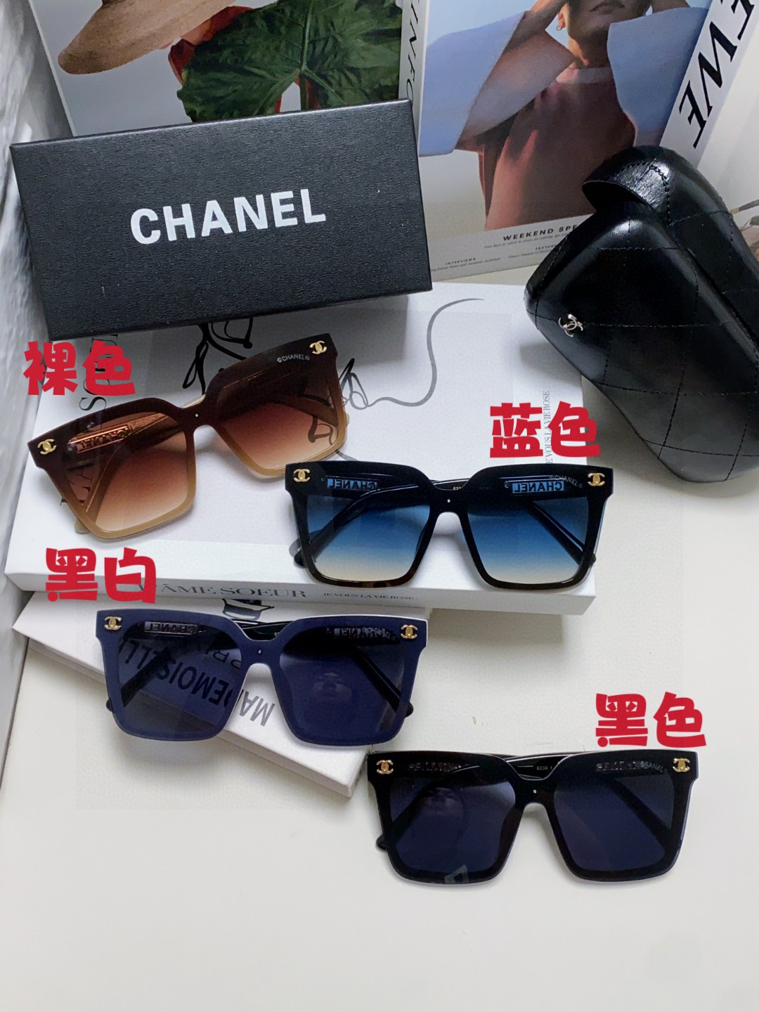  Chanel香奈儿 太阳镜🕶️圆脸宝看过来，超遮肉肉脸，显脸小川小香风25新款大方框墨镜百搭显瘦，巨显