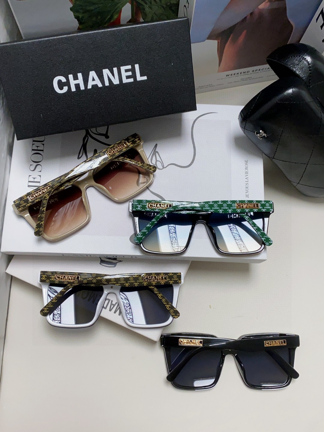  Chanel香奈儿 太阳镜🕶️圆脸宝看过来，超遮肉肉脸，显脸小川小香风25新款大方框墨镜百搭显瘦，巨显