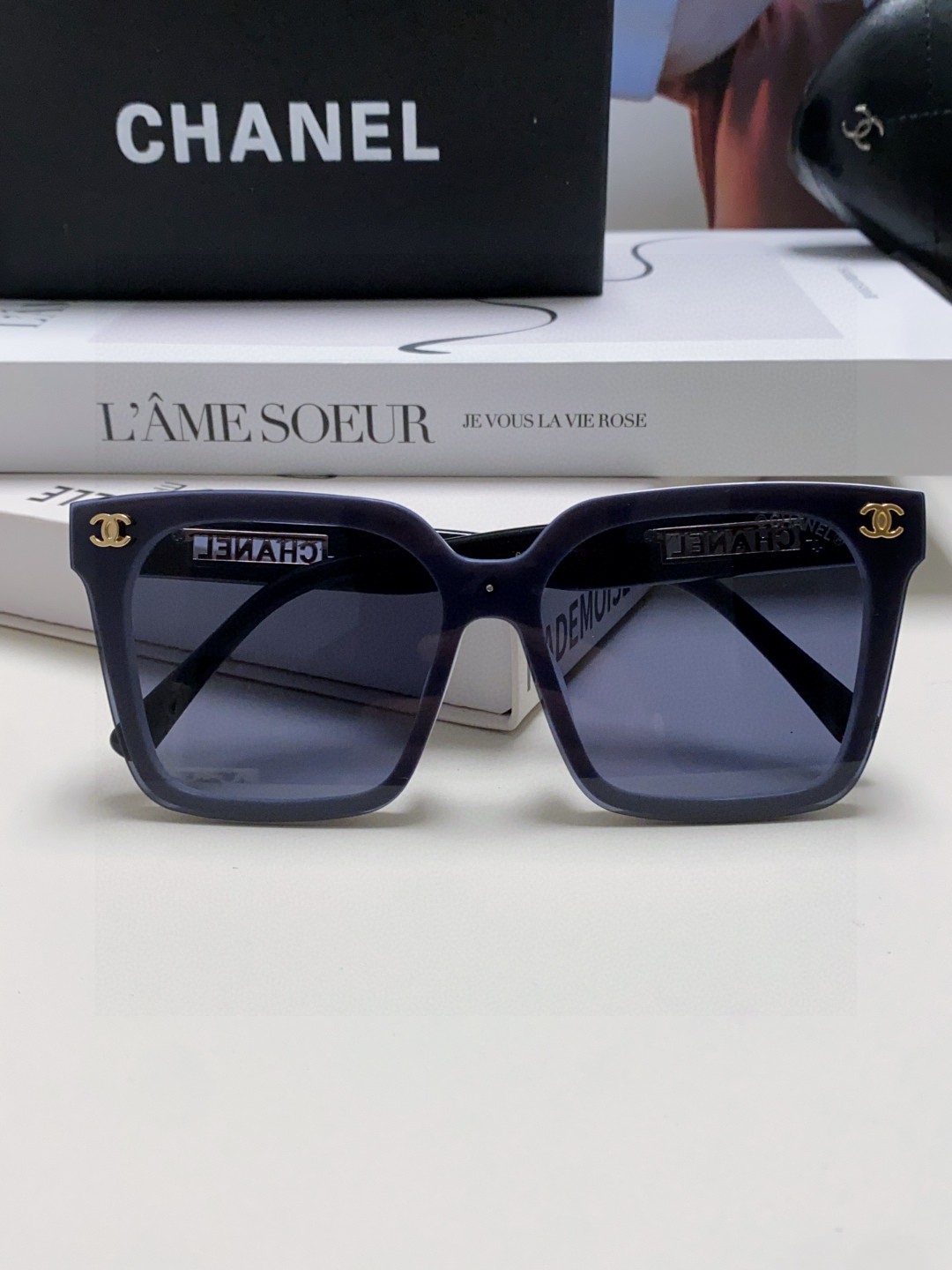  Chanel香奈儿 太阳镜🕶️圆脸宝看过来，超遮肉肉脸，显脸小川小香风25新款大方框墨镜百搭显瘦，巨显