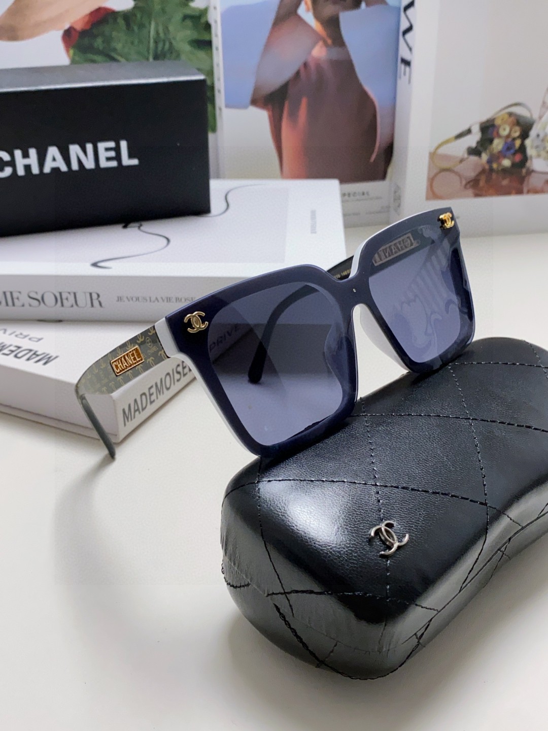  Chanel香奈儿 太阳镜🕶️圆脸宝看过来，超遮肉肉脸，显脸小川小香风25新款大方框墨镜百搭显瘦，巨显