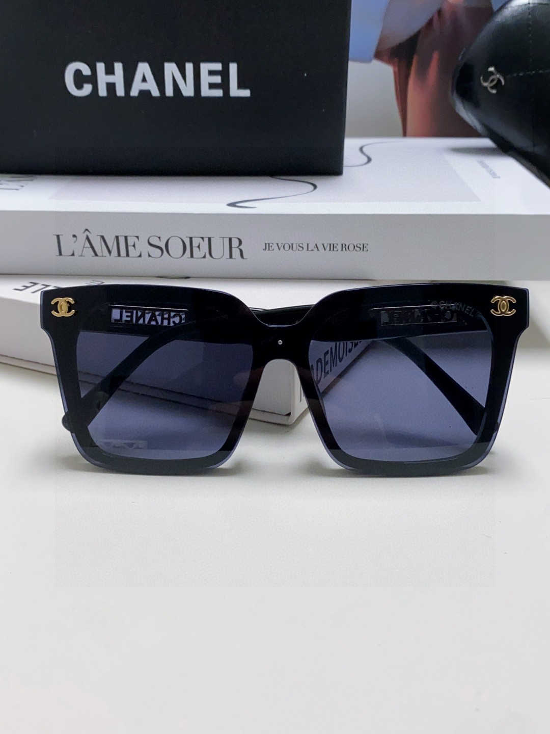  Chanel香奈儿 太阳镜🕶️圆脸宝看过来，超遮肉肉脸，显脸小川小香风25新款大方框墨镜百搭显瘦，巨显