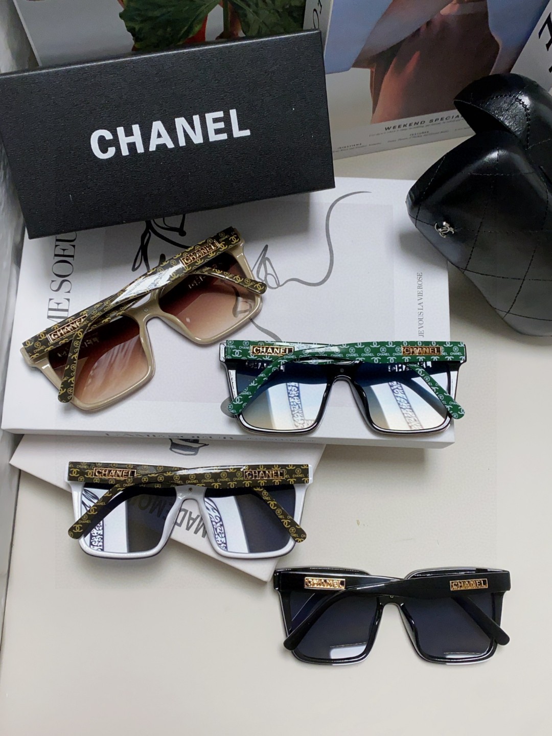 Chanel香奈儿 太阳镜🕶️圆脸宝看过来，超遮肉肉脸，显脸小川小香风25新款大方框墨镜百搭显瘦，巨显