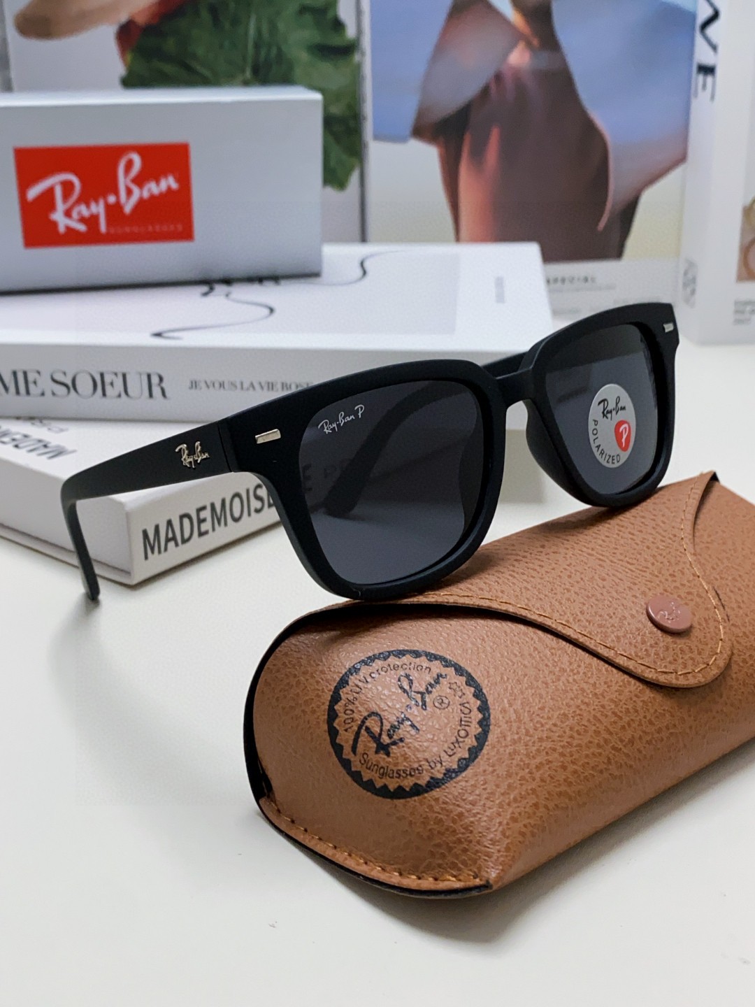  雷朋/RAY BAN太阳镜 2025新款潮流开车出游方形遮阳墨镜 时尚偏光镜片 男女通用 RB5377