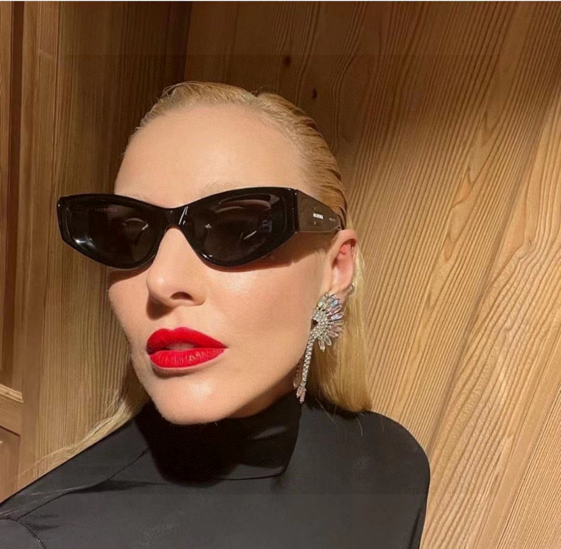  Balenciaga巴黎世家 2025新款猫眼墨镜个性遮阳男女偏光小红书网红街拍防紫外线太阳镜 