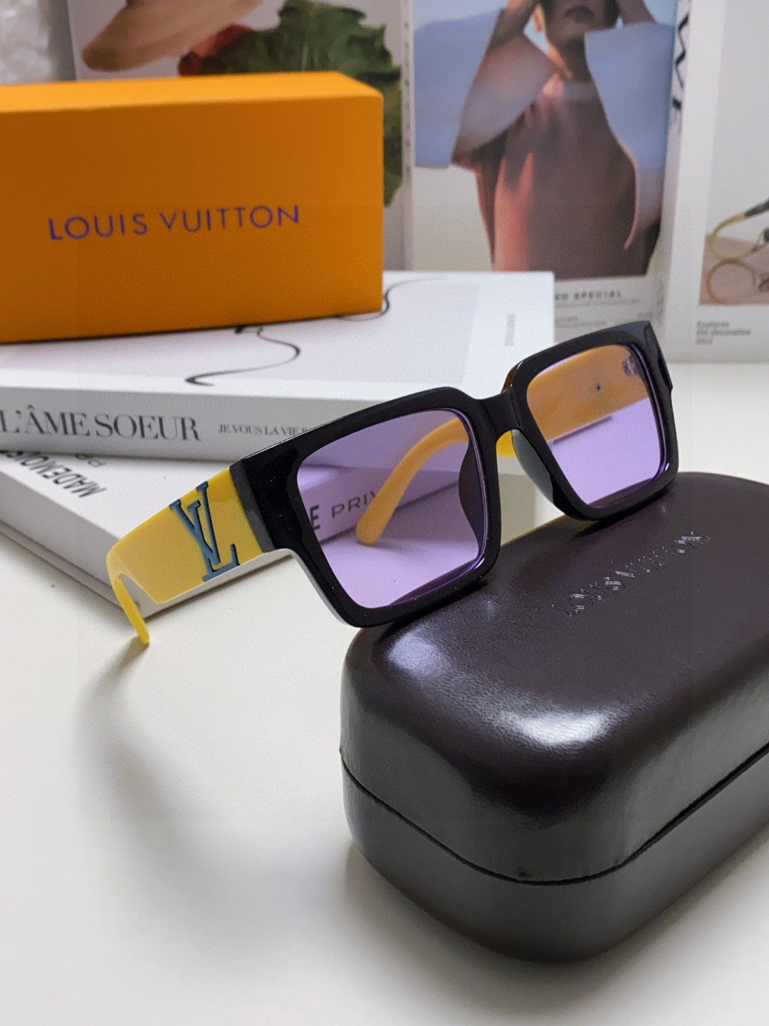  LV 路易威登 新款太阳眼镜复古个性前卫 墨镜模特款高质感板材高品质方框