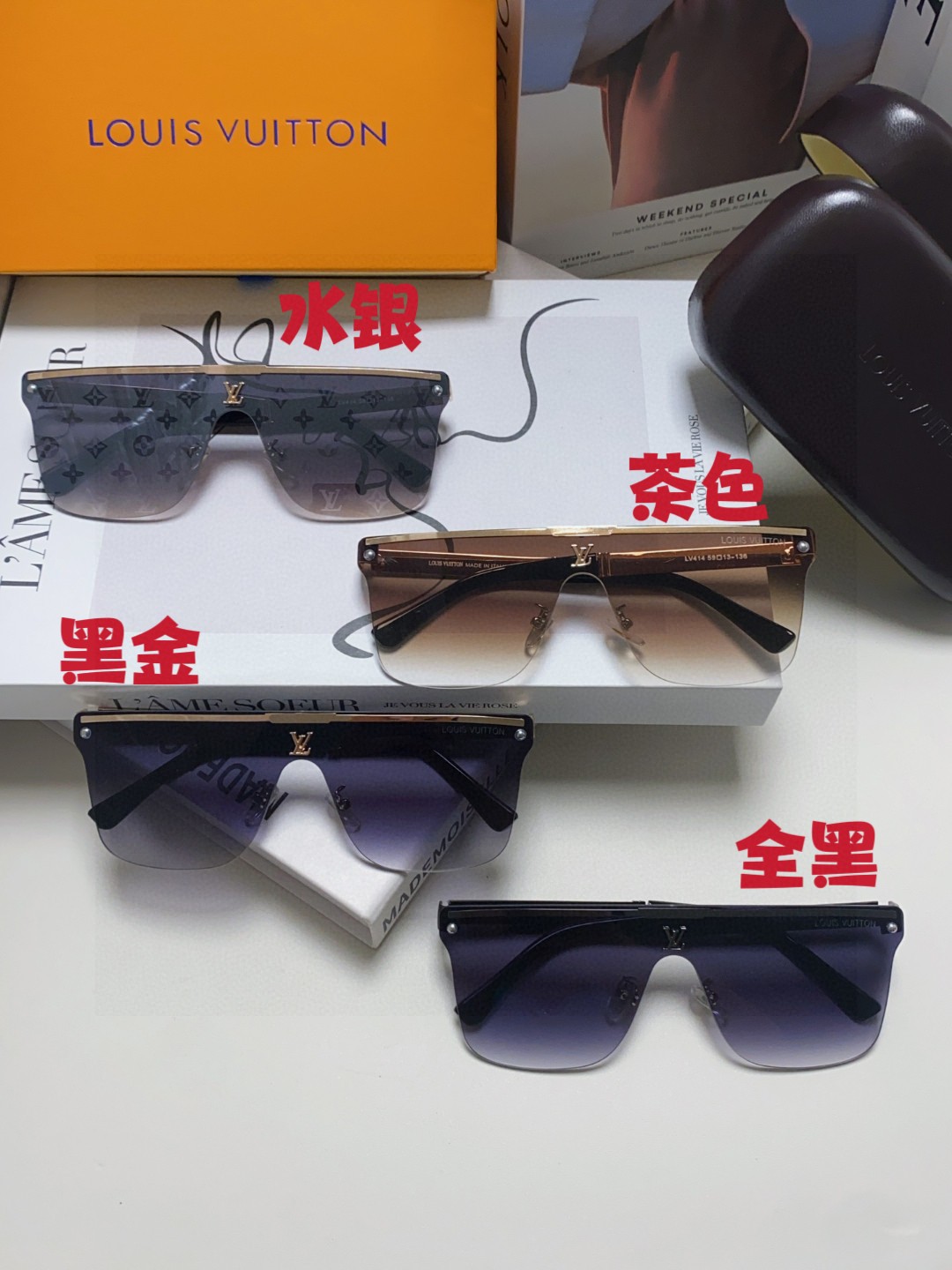  Lv路易威登男士新款太阳墨镜🕶️，老花陵格镜腿，出游开车必备