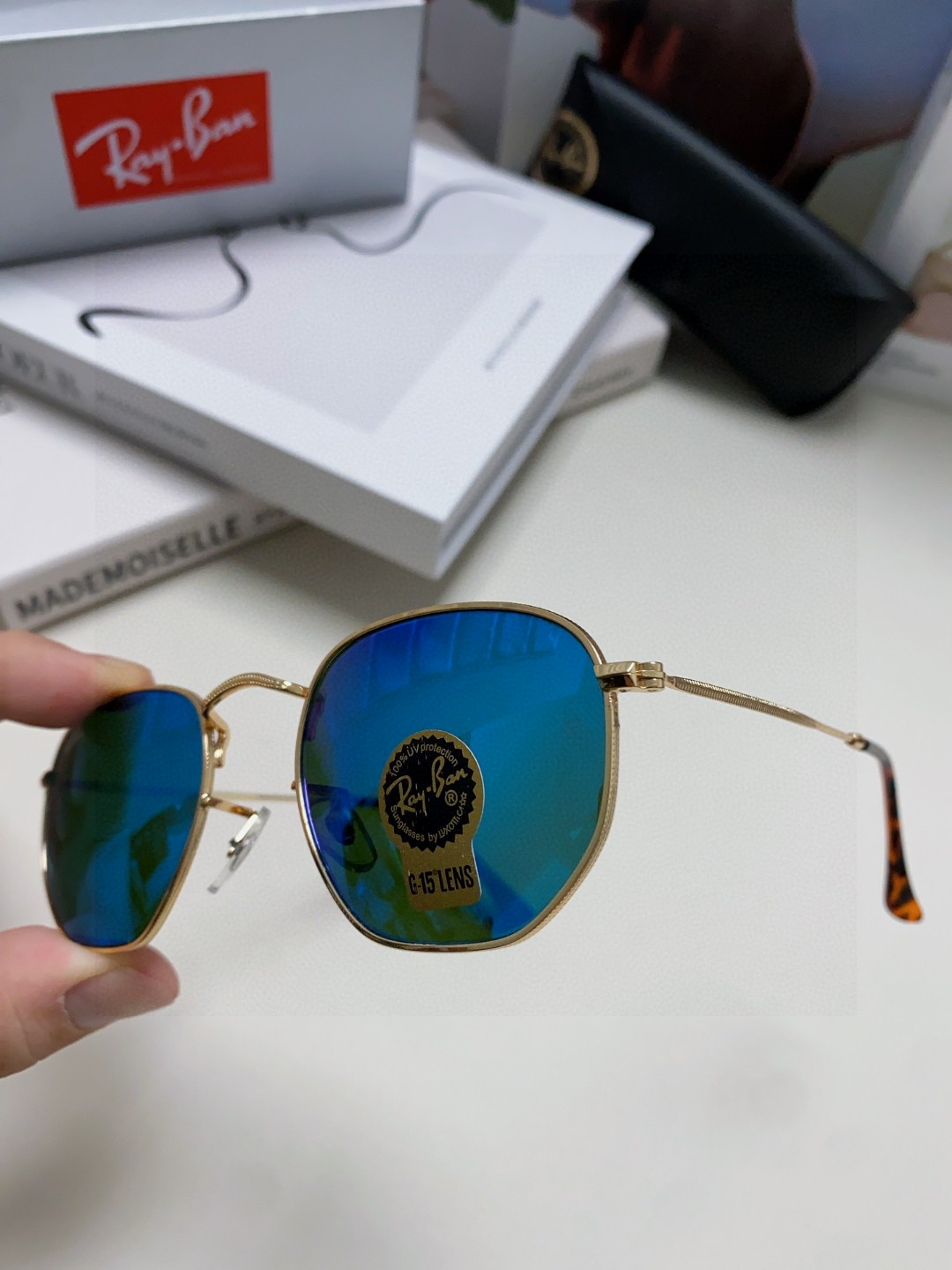  RAYBAN 雷朋 RB3548 平板玻璃镜片  🌻🌻🌸多边形镜框 🇮🇹💋💋炫彩潮款太阳镜，男女通用 