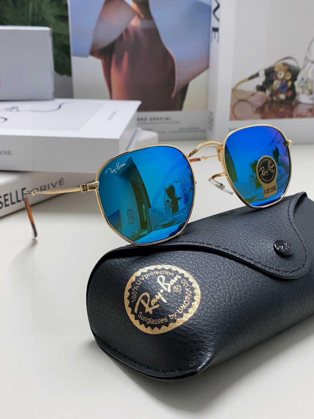  RAYBAN 雷朋 RB3548 平板玻璃镜片  🌻🌻🌸多边形镜框 🇮🇹💋💋炫彩潮款太阳镜，男女通用 