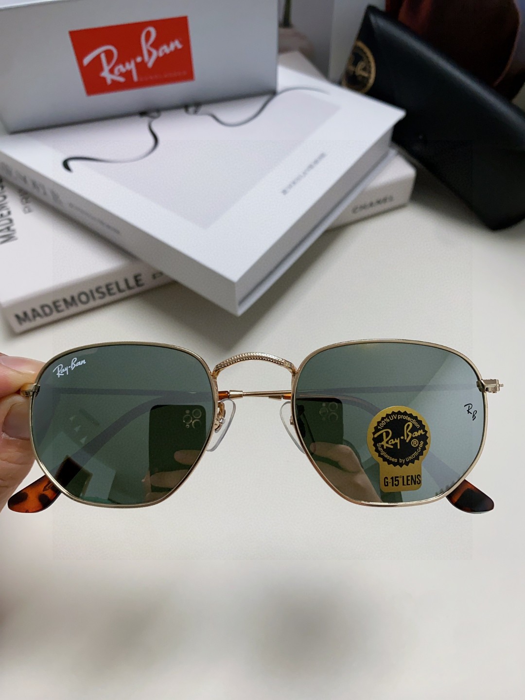  RAYBAN 雷朋 RB3548 平板玻璃镜片  🌻🌻🌸多边形镜框 🇮🇹💋💋炫彩潮款太阳镜，男女通用 