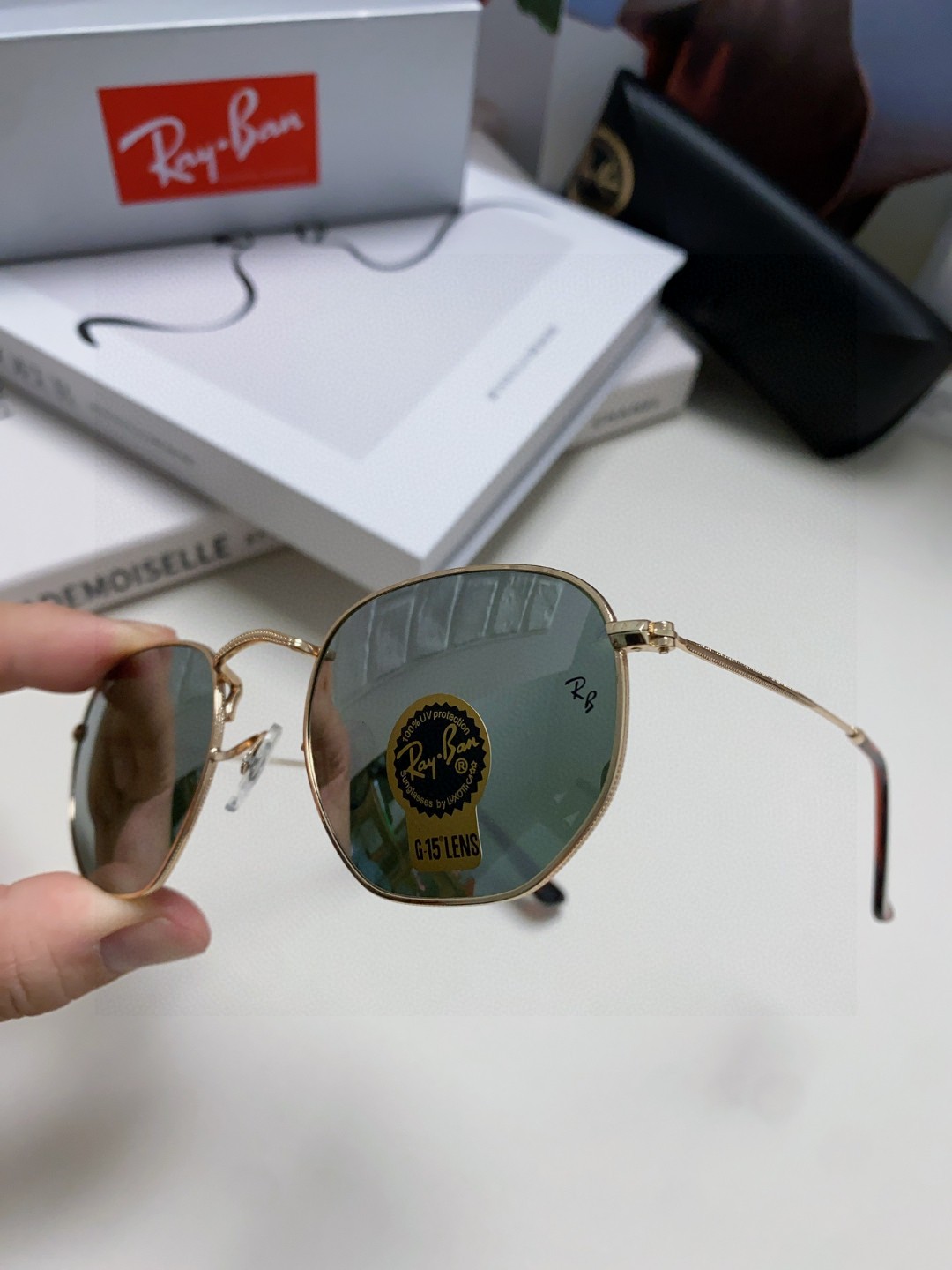  RAYBAN 雷朋 RB3548 平板玻璃镜片  🌻🌻🌸多边形镜框 🇮🇹💋💋炫彩潮款太阳镜，男女通用 