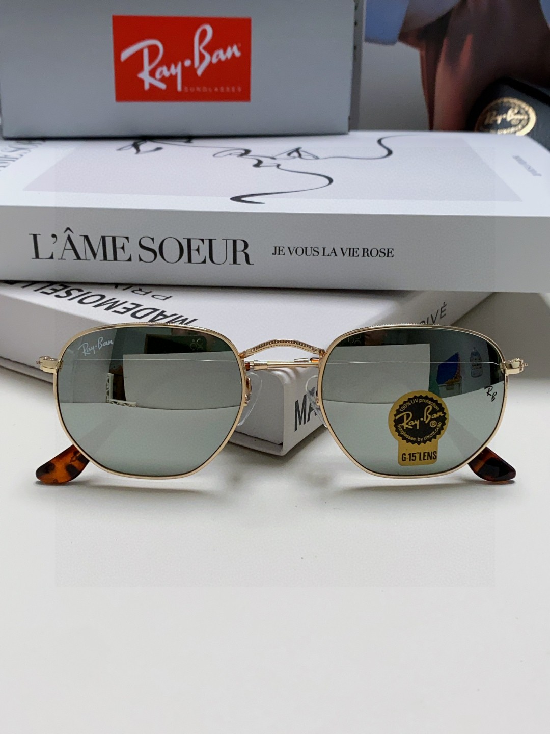  RAYBAN 雷朋 RB3548 平板玻璃镜片  🌻🌻🌸多边形镜框 🇮🇹💋💋炫彩潮款太阳镜，男女通用 