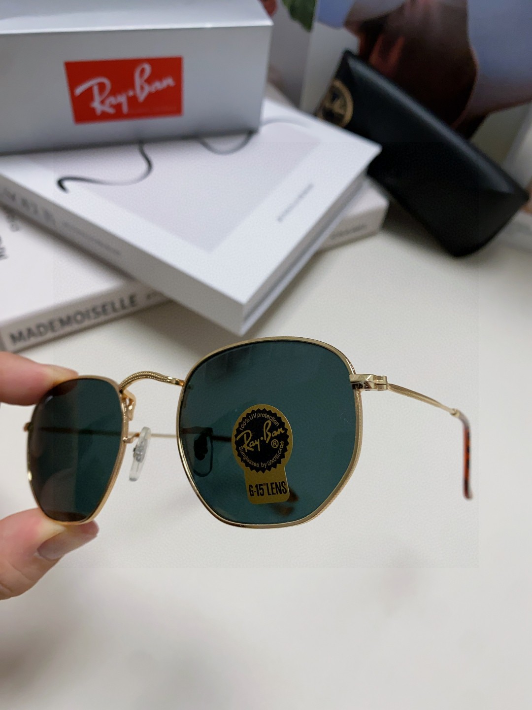  RAYBAN 雷朋 RB3548 平板玻璃镜片  🌻🌻🌸多边形镜框 🇮🇹💋💋炫彩潮款太阳镜，男女通用 