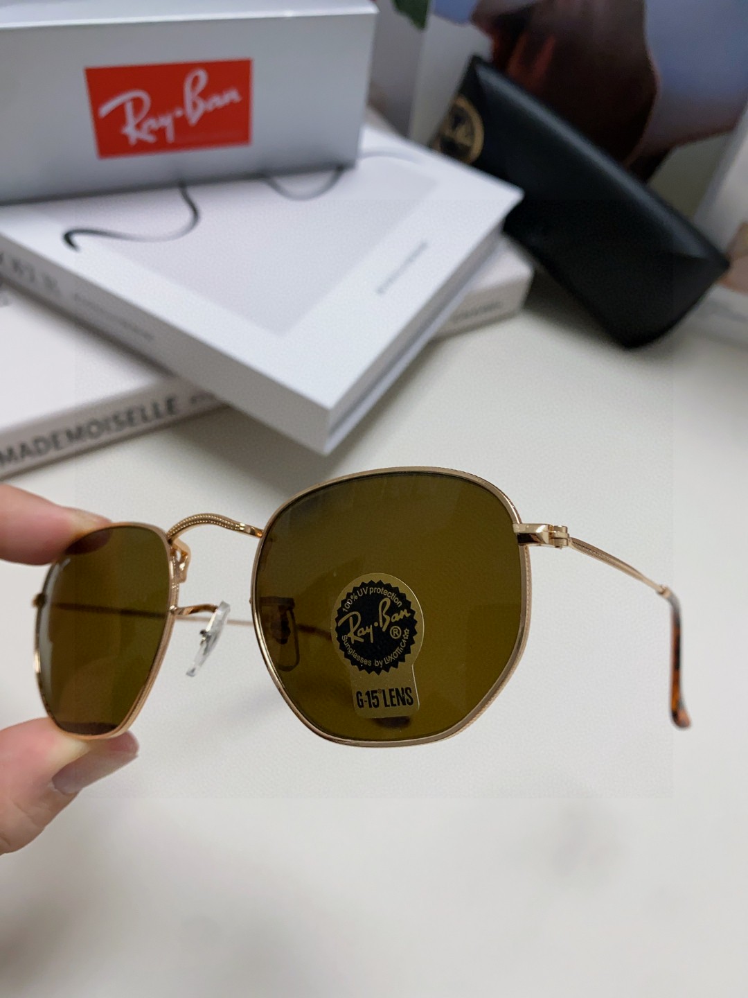  RAYBAN 雷朋 RB3548 平板玻璃镜片  🌻🌻🌸多边形镜框 🇮🇹💋💋炫彩潮款太阳镜，男女通用 