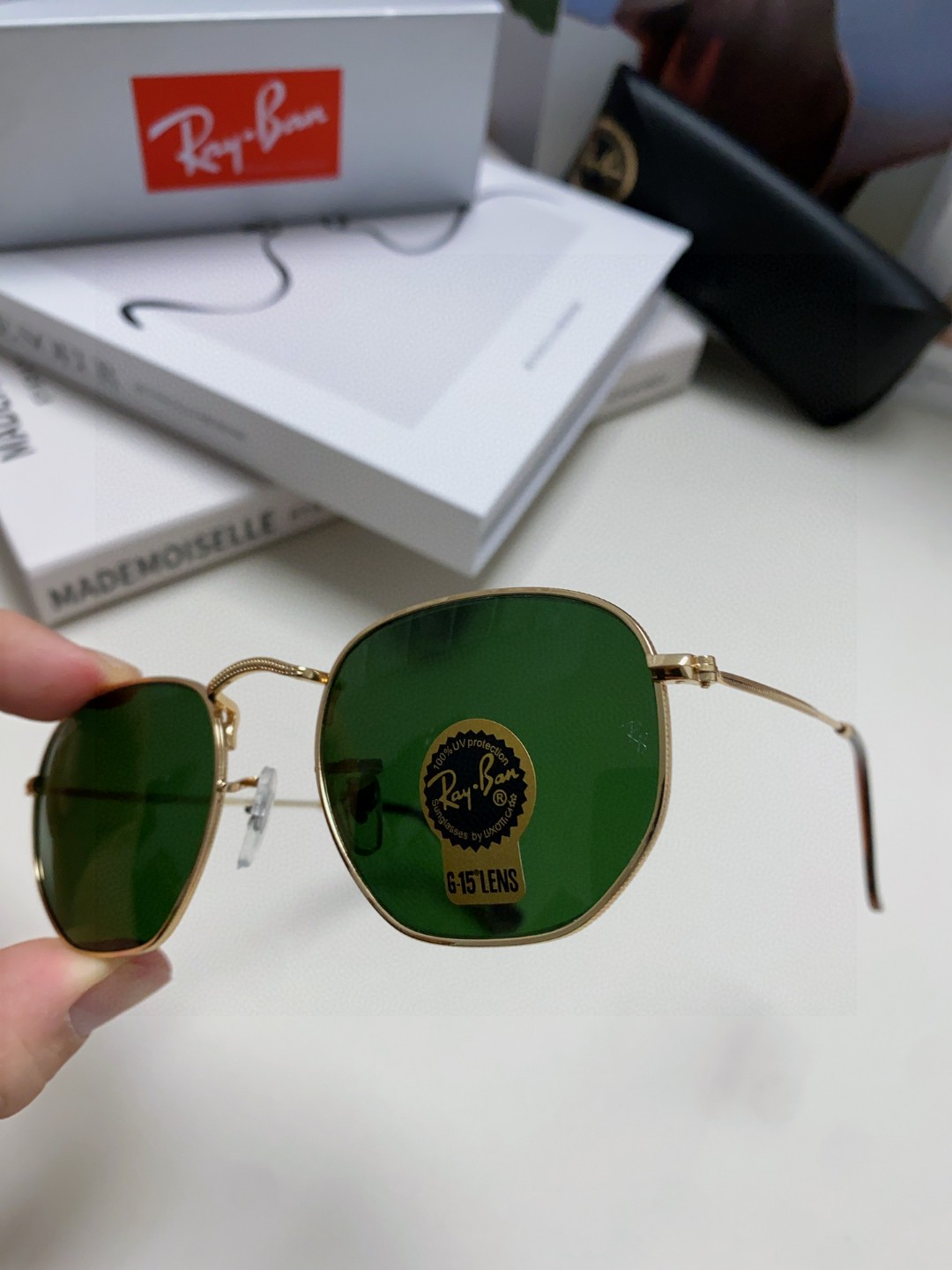  RAYBAN 雷朋 RB3548 平板玻璃镜片  🌻🌻🌸多边形镜框 🇮🇹💋💋炫彩潮款太阳镜，男女通用 