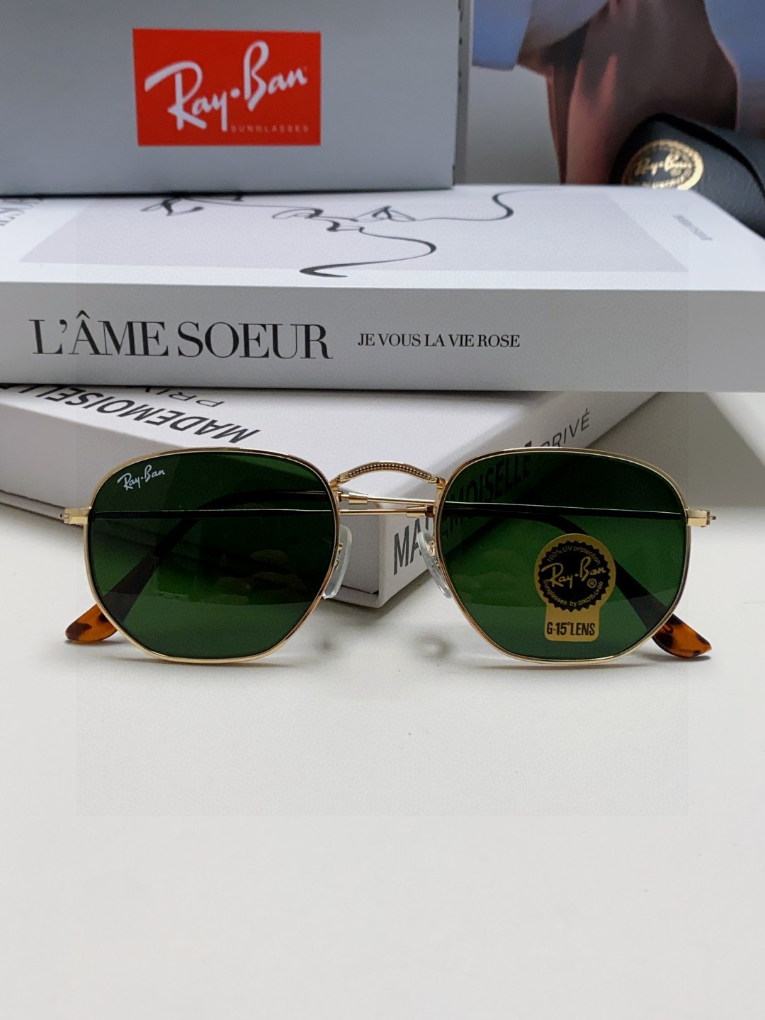  RAYBAN 雷朋 RB3548 平板玻璃镜片  🌻🌻🌸多边形镜框 🇮🇹💋💋炫彩潮款太阳镜，男女通用 