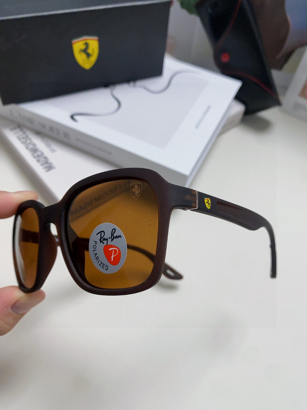  RayBan雷朋法拉利联名 太阳镜男女通用 偏光墨镜个性时尚舒适潮流RB4343
