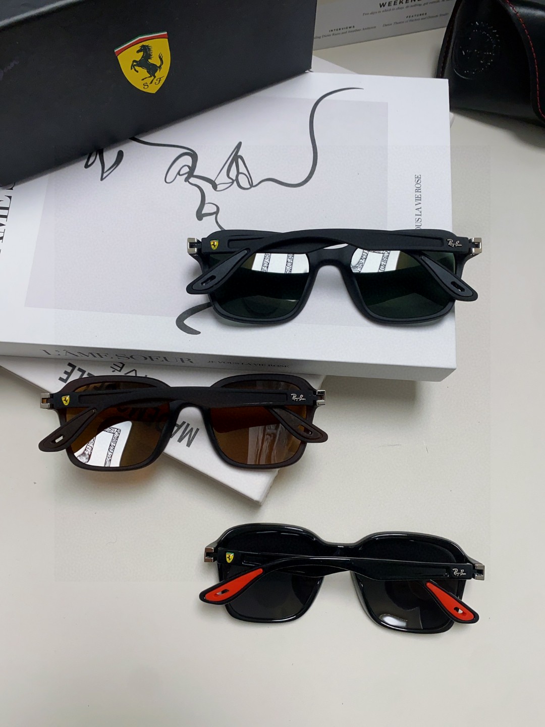  RayBan雷朋法拉利联名 太阳镜男女通用 偏光墨镜个性时尚舒适潮流RB4343