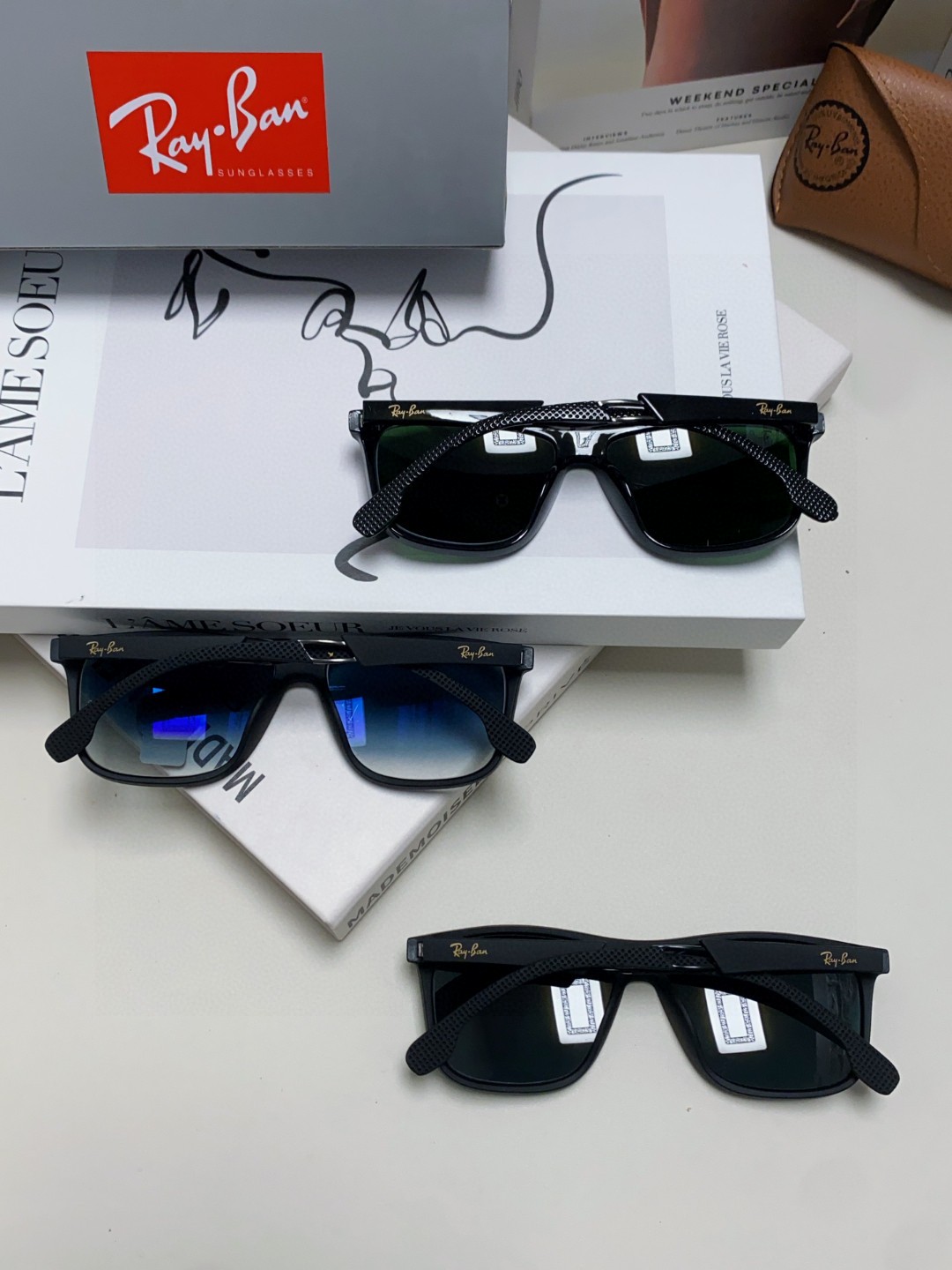  RayBan 雷朋 2025新款运动墨镜男女跑步骑行防风眼镜开车钓鱼太阳镜 高品质玻璃镜片 RB835